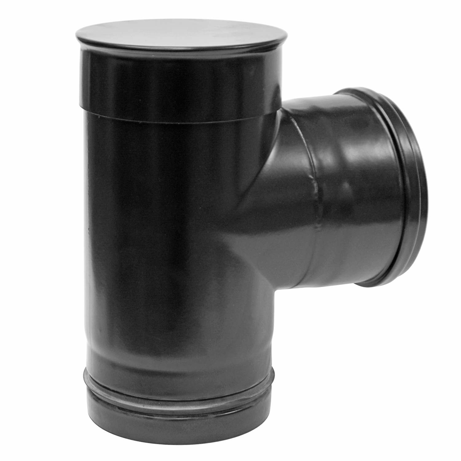 Raik conduit de poêle / tuyau de poêle 120 mm - coude à capsule (pièce en T)