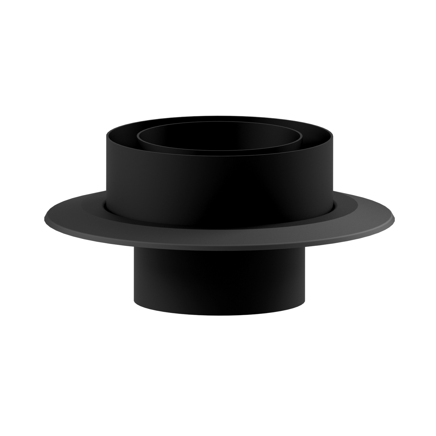 Raik Lifestyle DUO pièce de raccordement de conduit de cheminée 120mm noir avec rosette pour tuyau de fumée / conduit de fumée