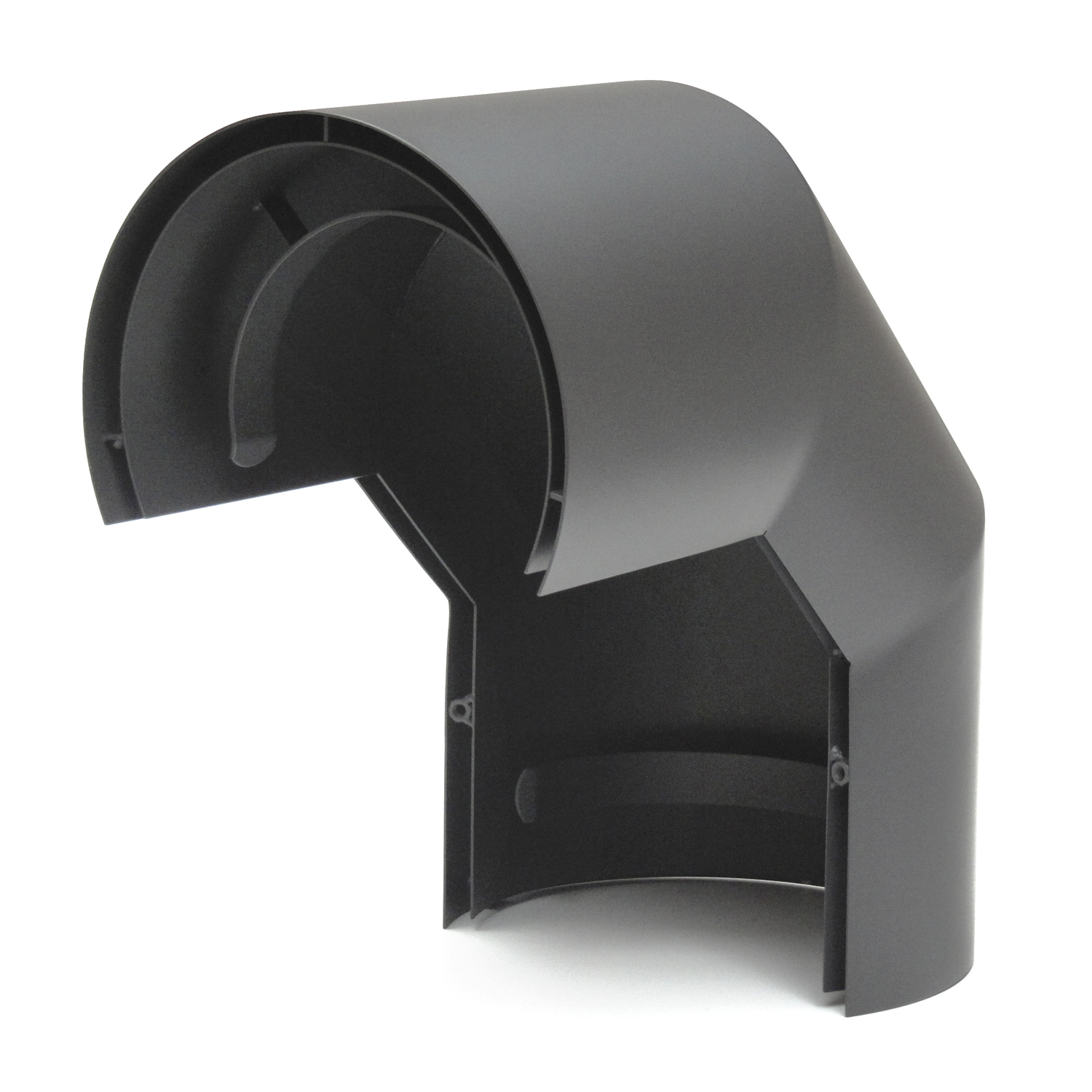 Coude de conduit de fumée / Tuyau de poêle 120mm - Bouclier thermique double 90° gris fonte