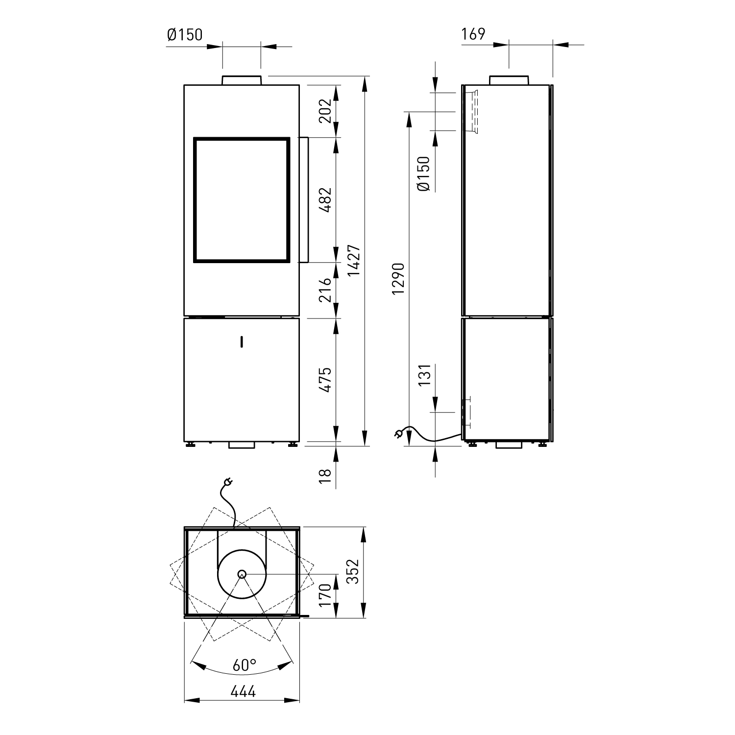 Spartherm SEO S Poêle à bois Perle + 1 m³ de bois de chauffage gratuit