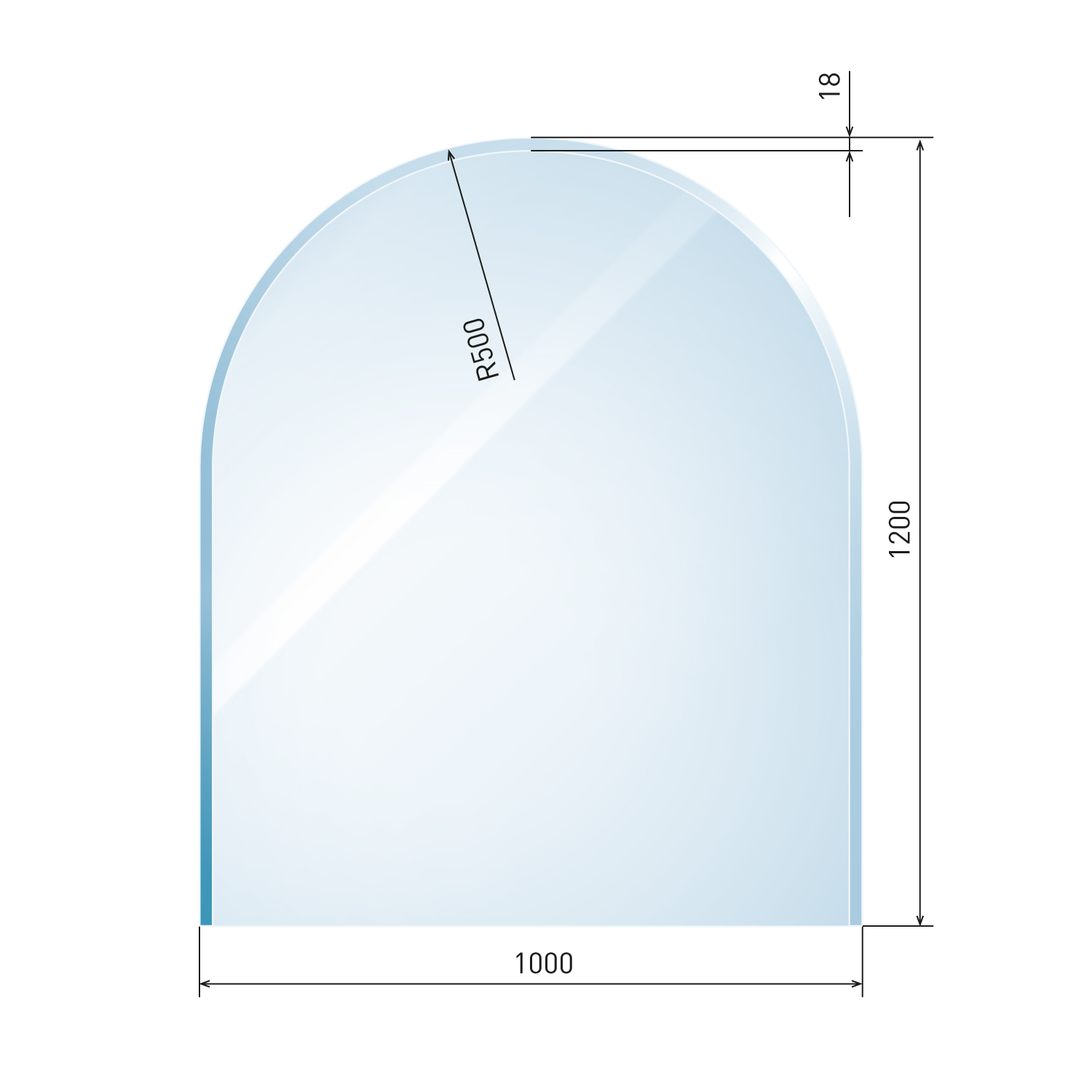 Raik Kamin Plaque de Verre Langue 2 incl. Facette