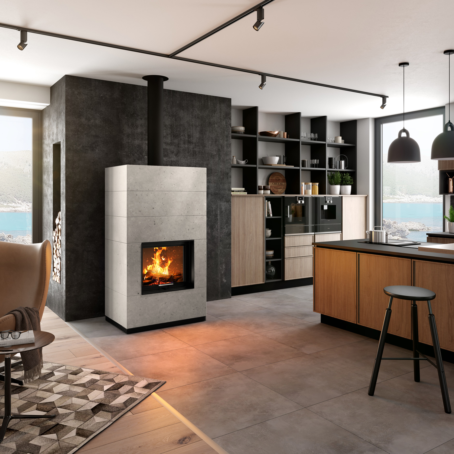 Spartherm SIM 1/3 Mini Sh-4S Kit de cheminée Nature