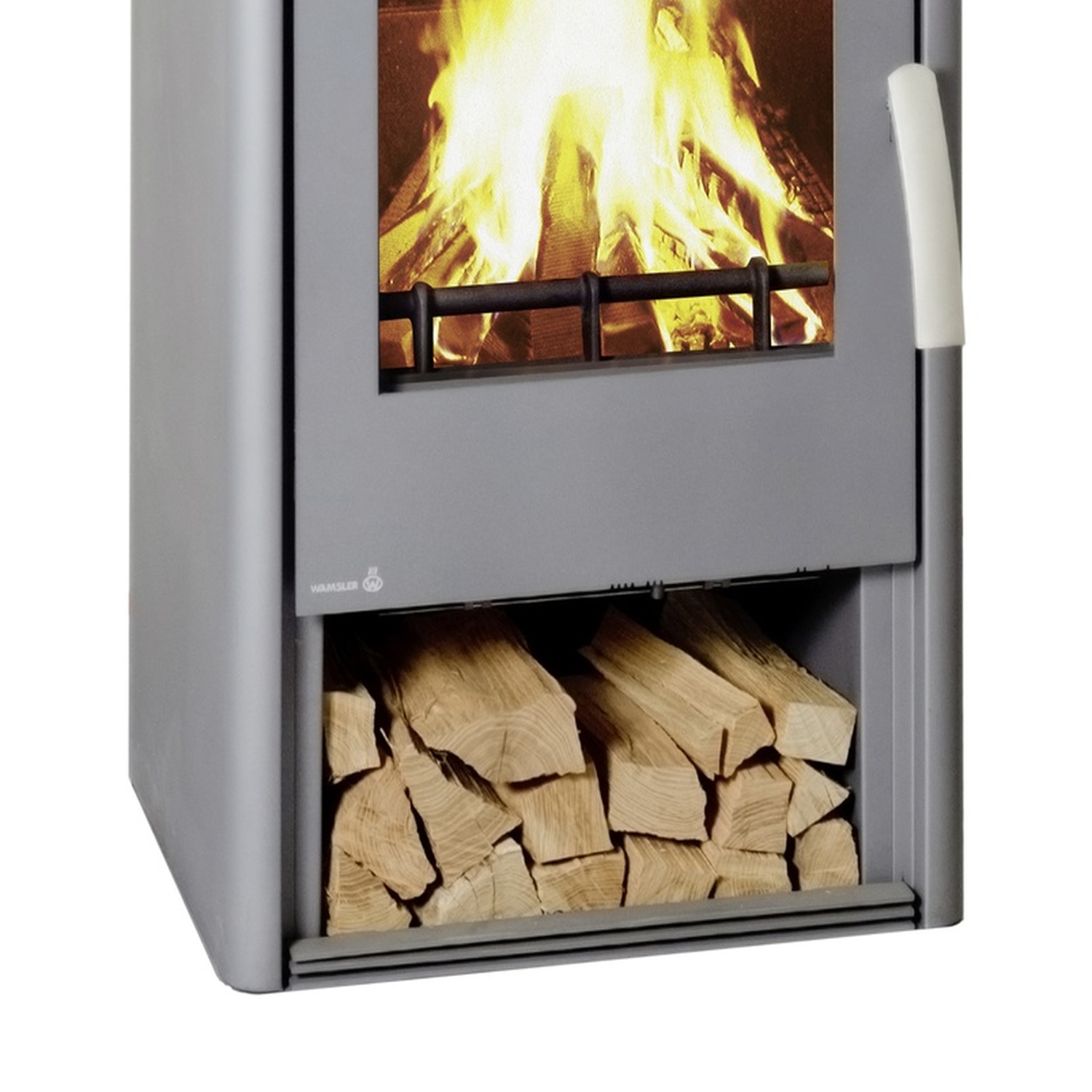 Wamsler poêle à bois « Fulgor » gris avec pierre de grès