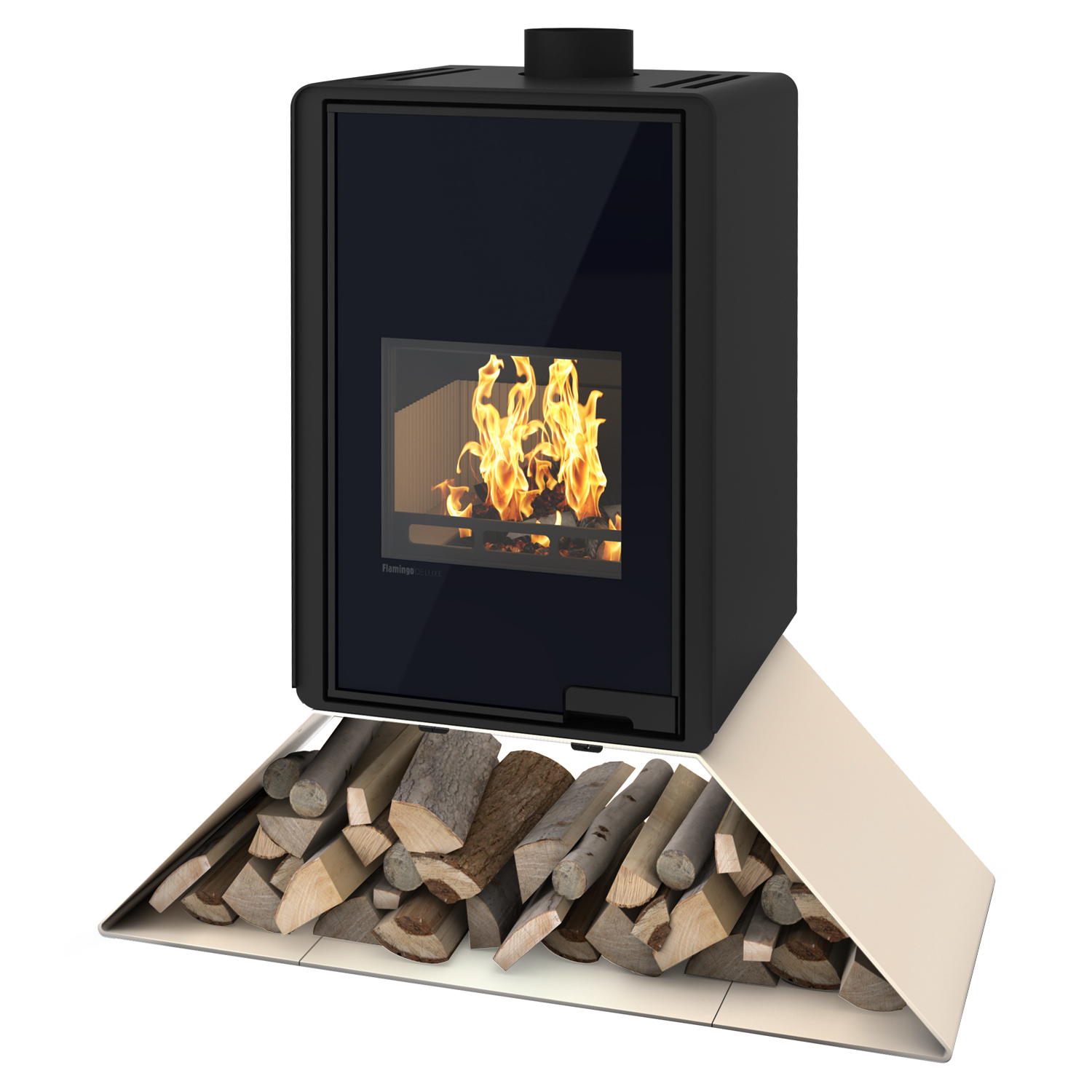 HS Flamingo Deluxe Senai Poêle à bois Crème