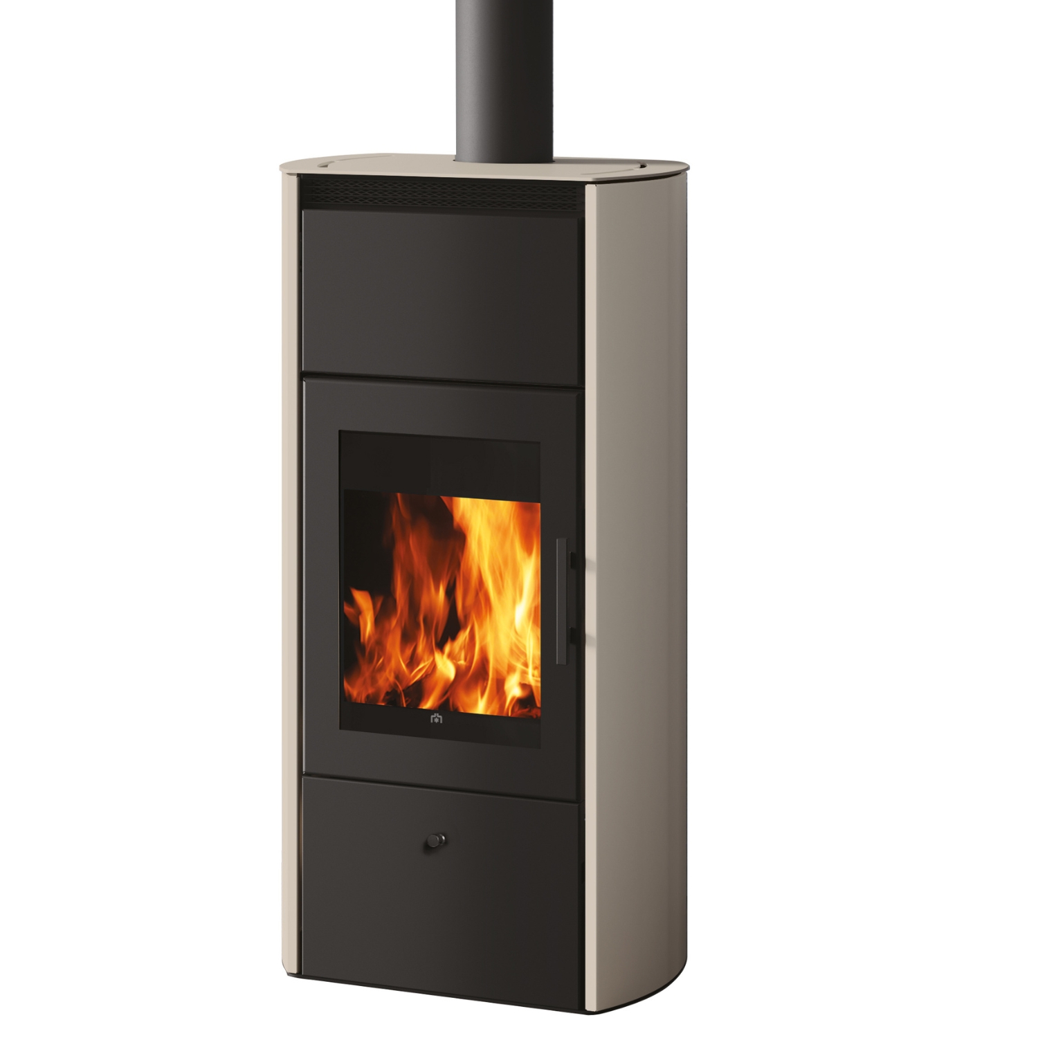 Edilkamin Flamma 14 CS Poêle à bois hydraulique en acier blanc