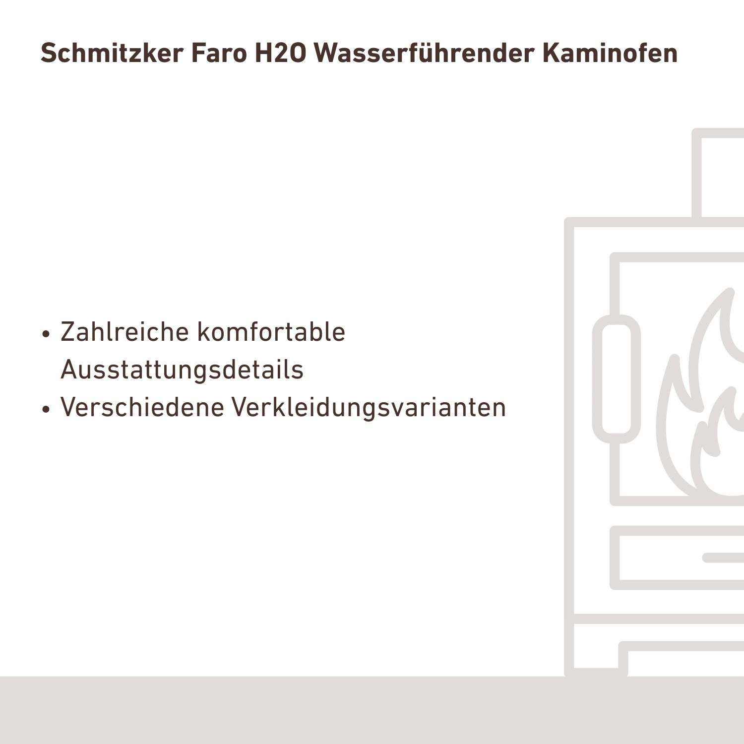 Schmitzker Faro H2O Poêle à bois avec circulation d'eau Base