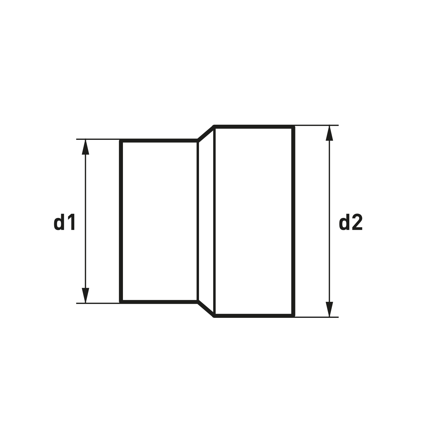 Extension de tuyau de poêle / conduit de fumée Raik 100mm - 130mm