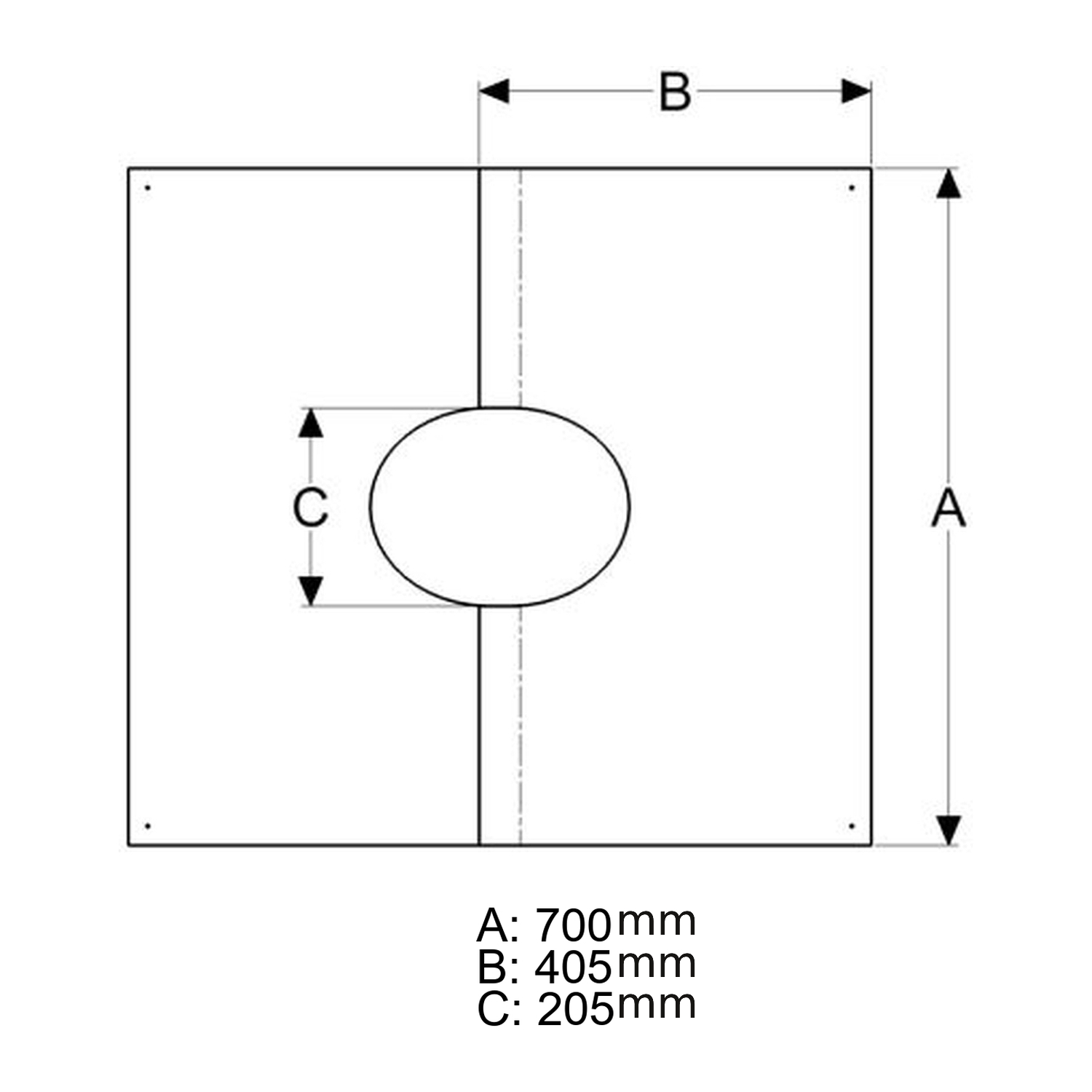Schiedel cache de finition 30-45° Ø150 mm brillant
