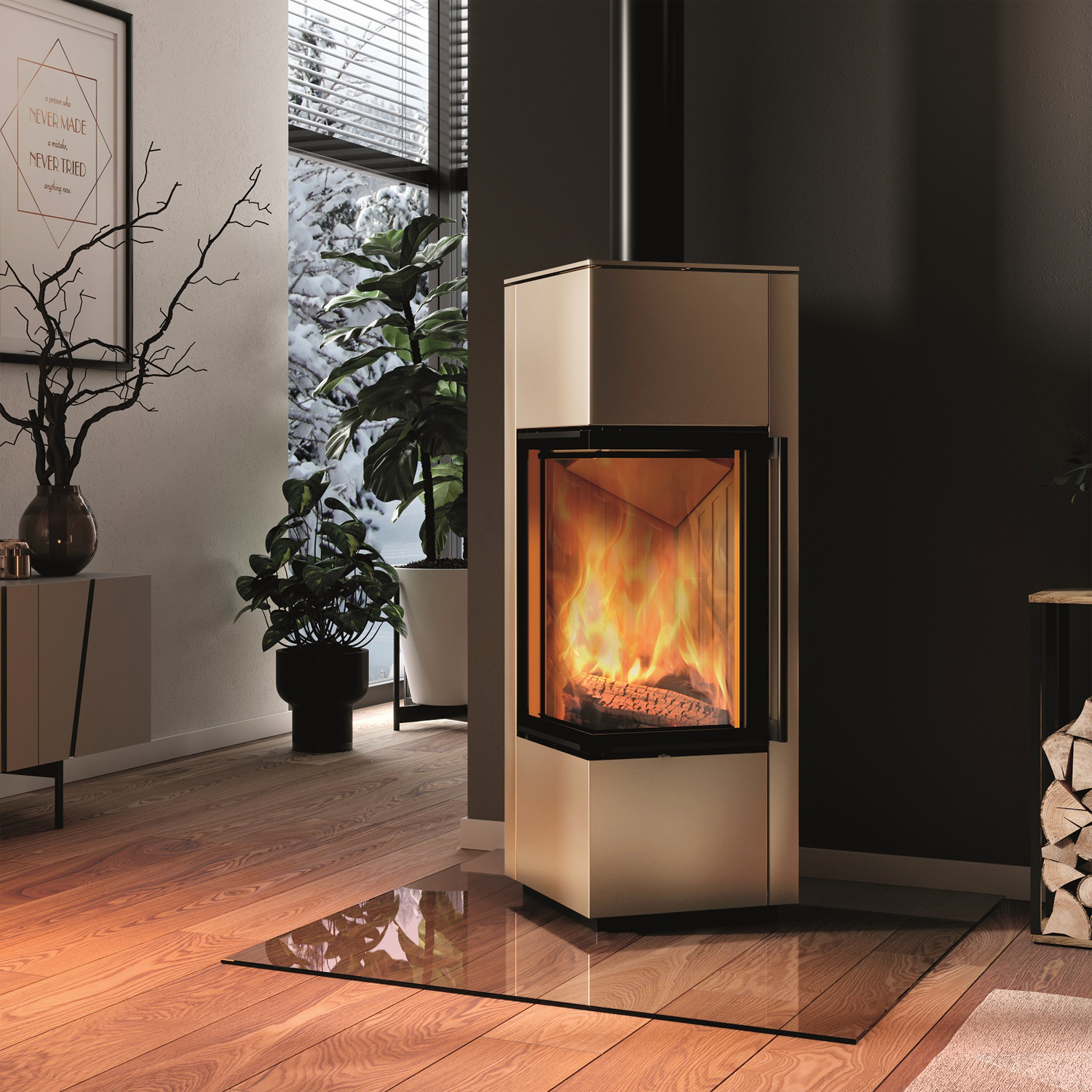 Spartherm Piko S RLU Poêle à bois Perle