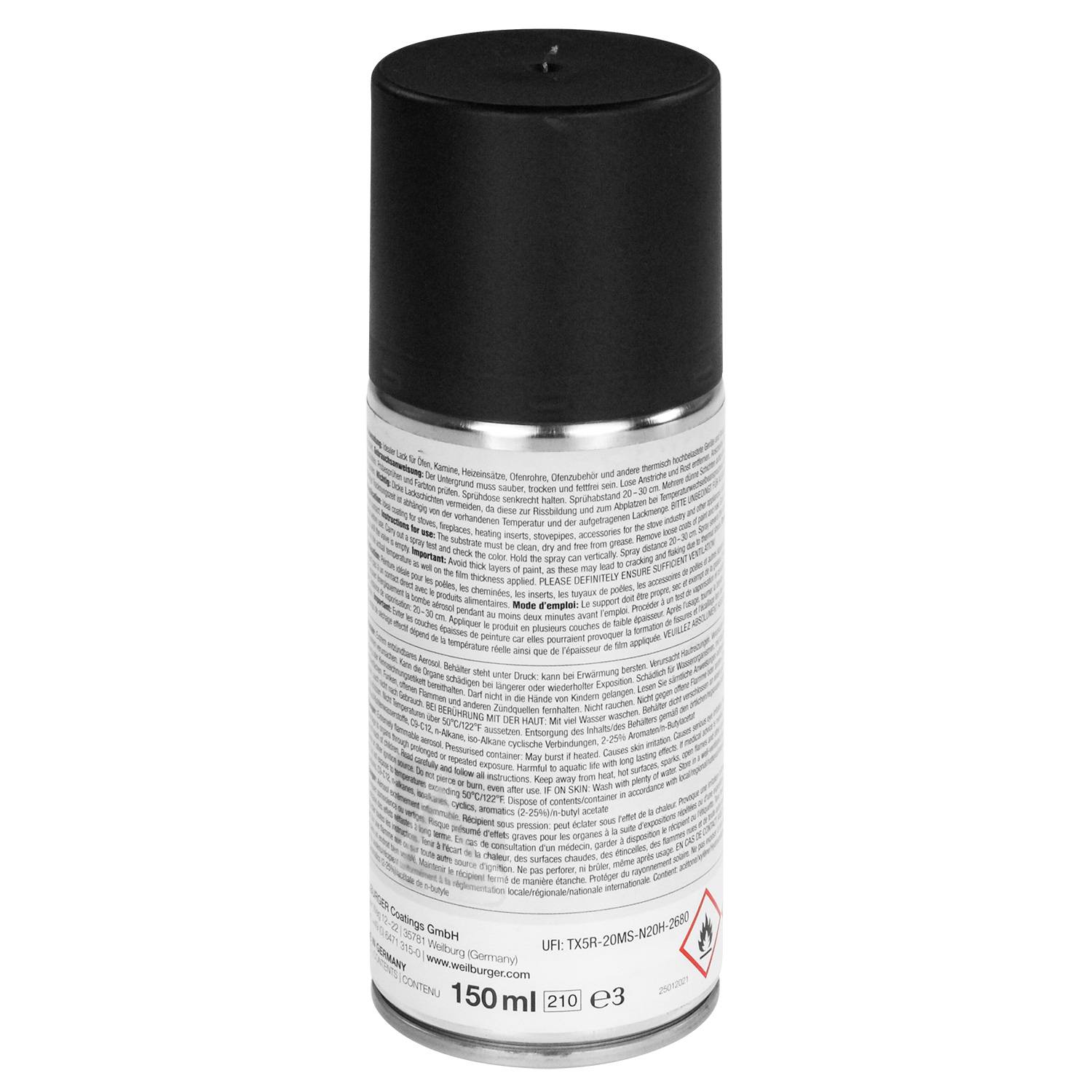 raik Spray pour four Aérosol 150 ml Senotherm Noir