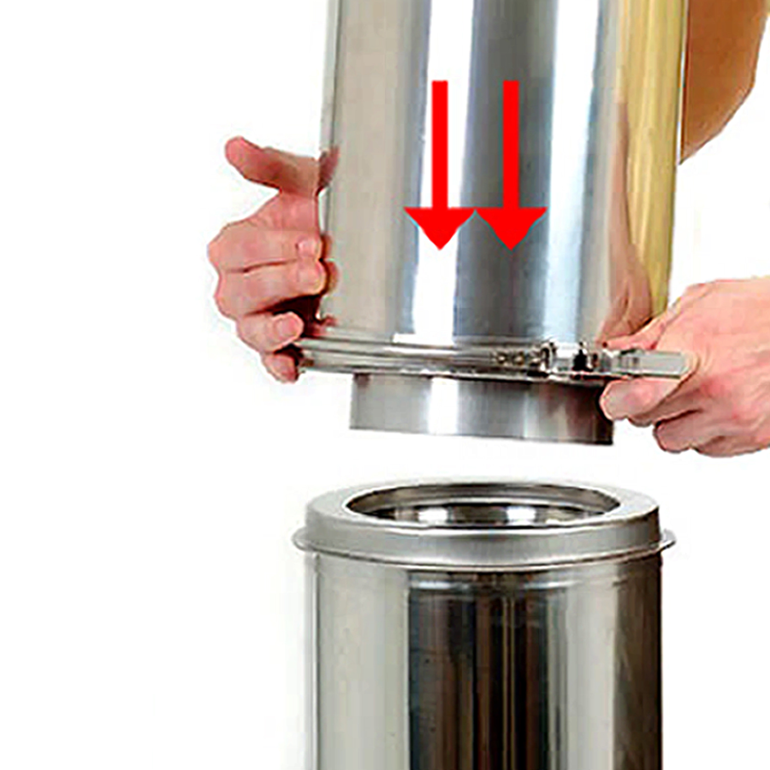 Élément télescopique de cheminée en acier inoxydable Opsinox 150mm BR