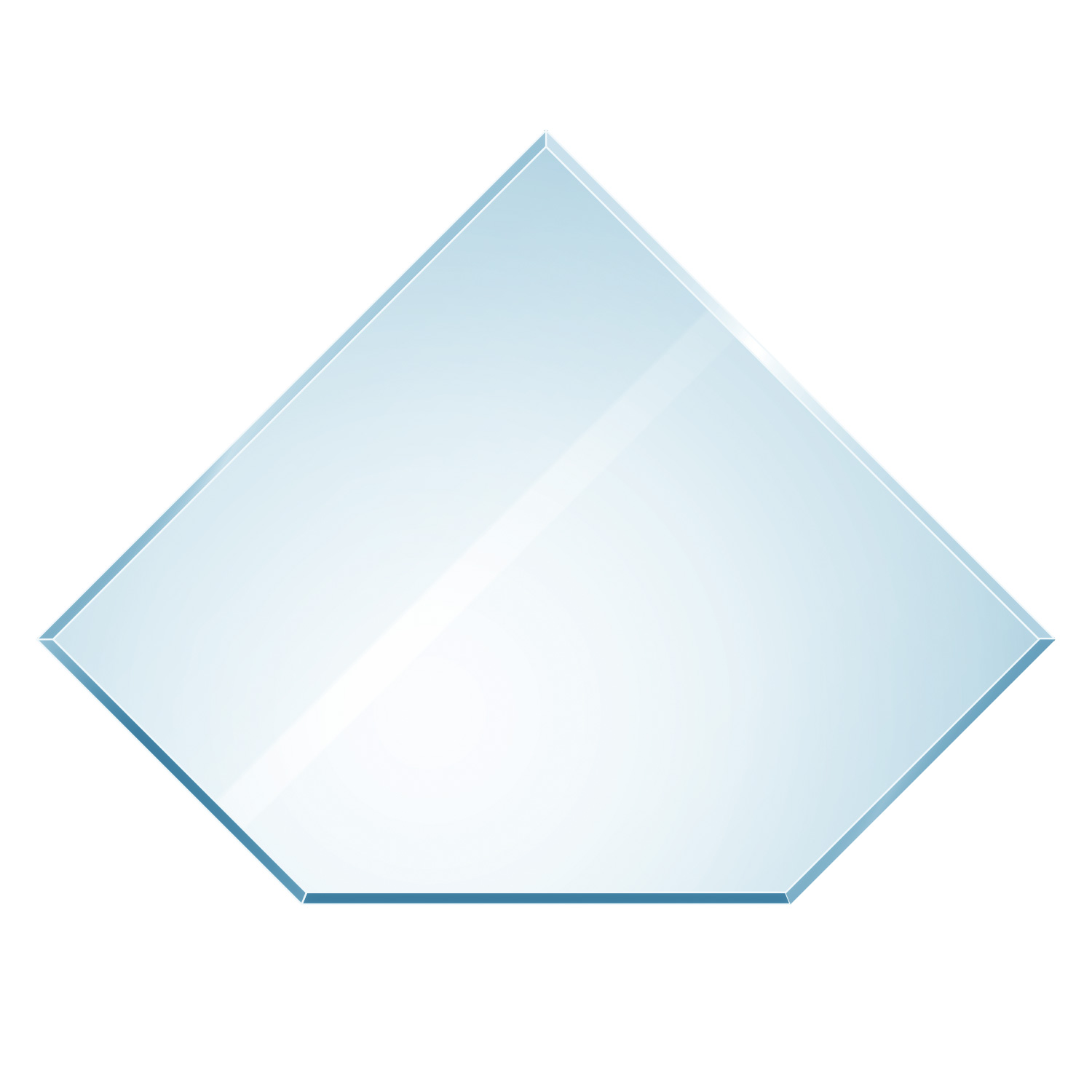 Raik Kamin Plaque de Verre Diamant 2 avec Facette Incluse