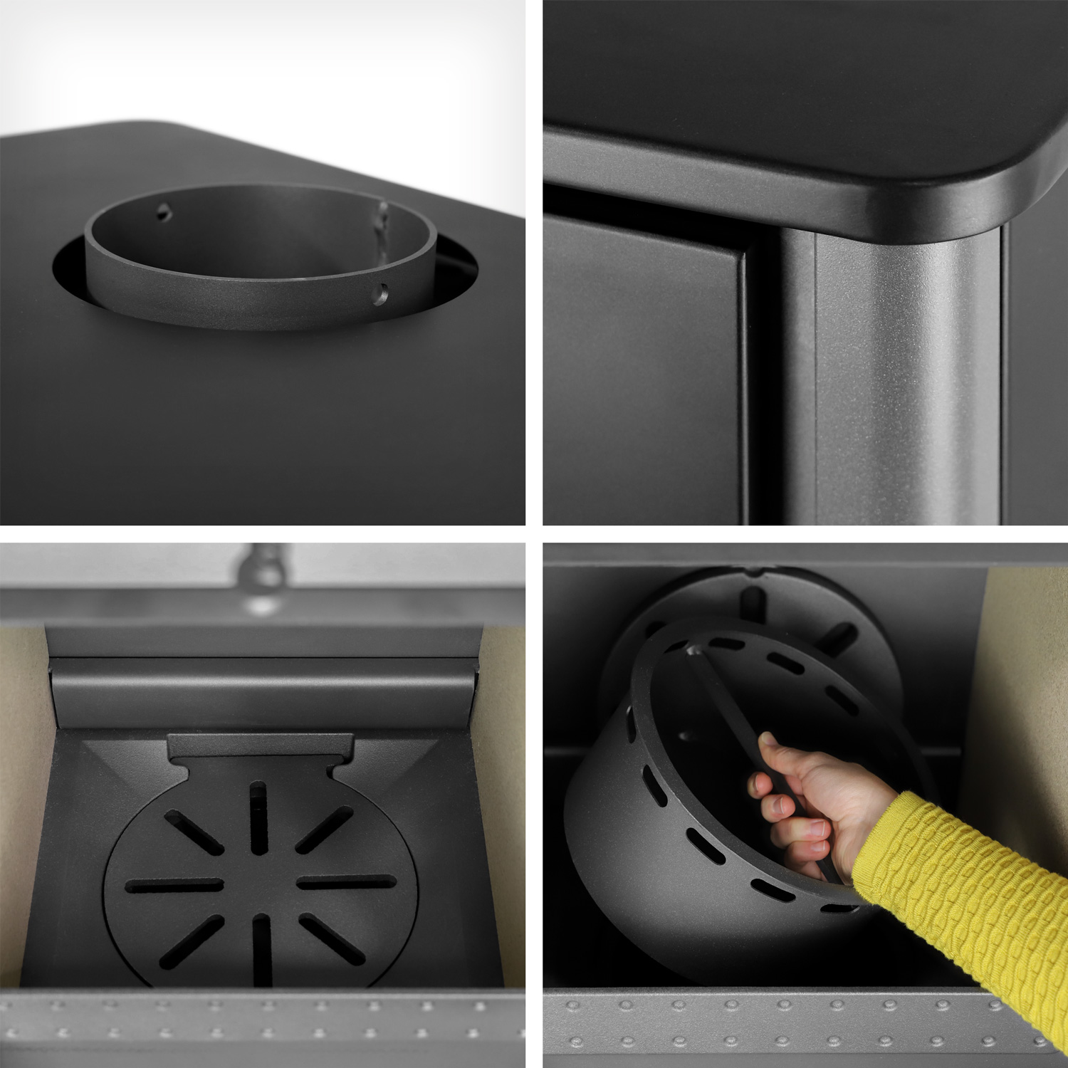 Schmitzker Alicante Poêle à bois avec circulation d'eau Anthracite Base
