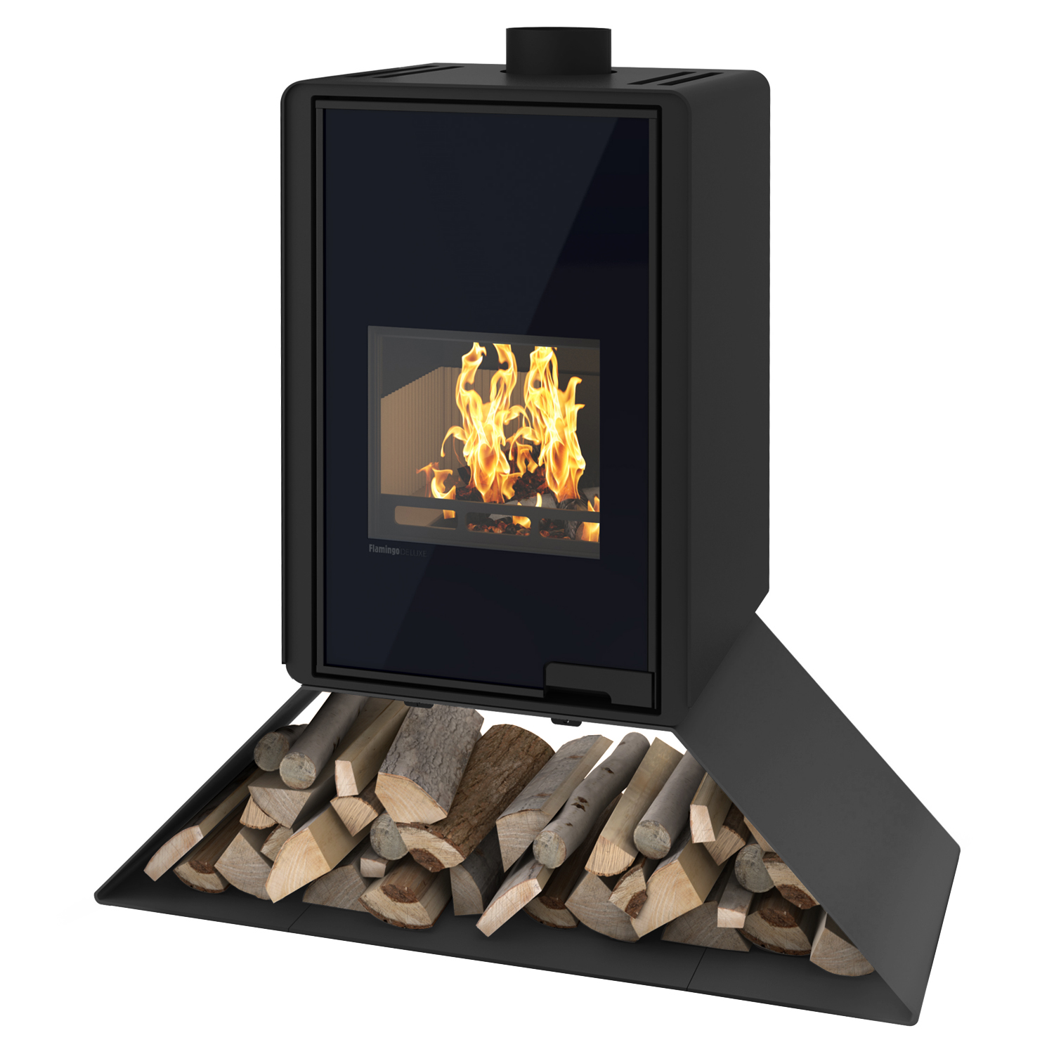 Poêle à bois HS Flamingo Deluxe Senai Noir