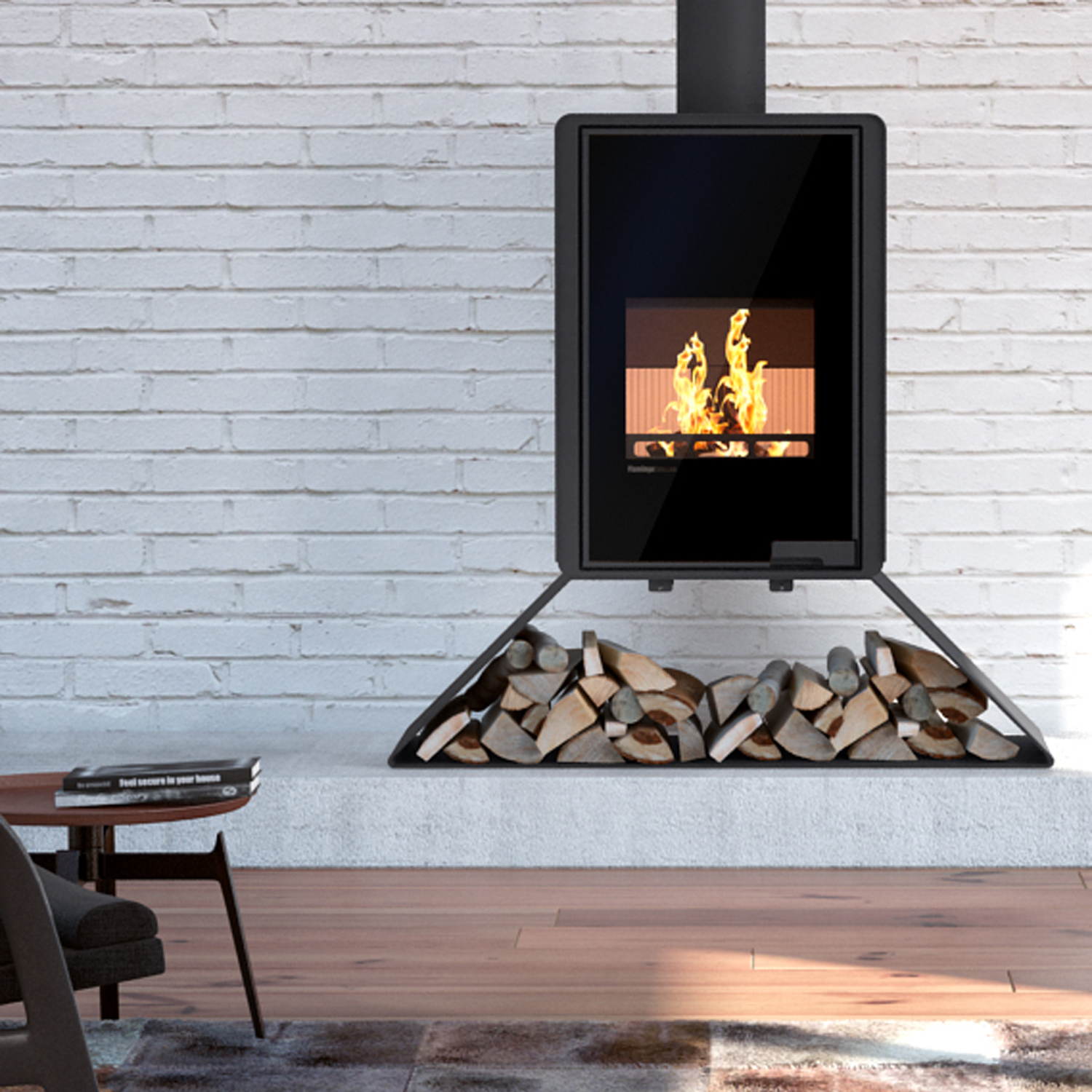 Poêle à bois HS Flamingo Deluxe Senai Noir Poêle à bois HS Flamingo Deluxe Senai Noir