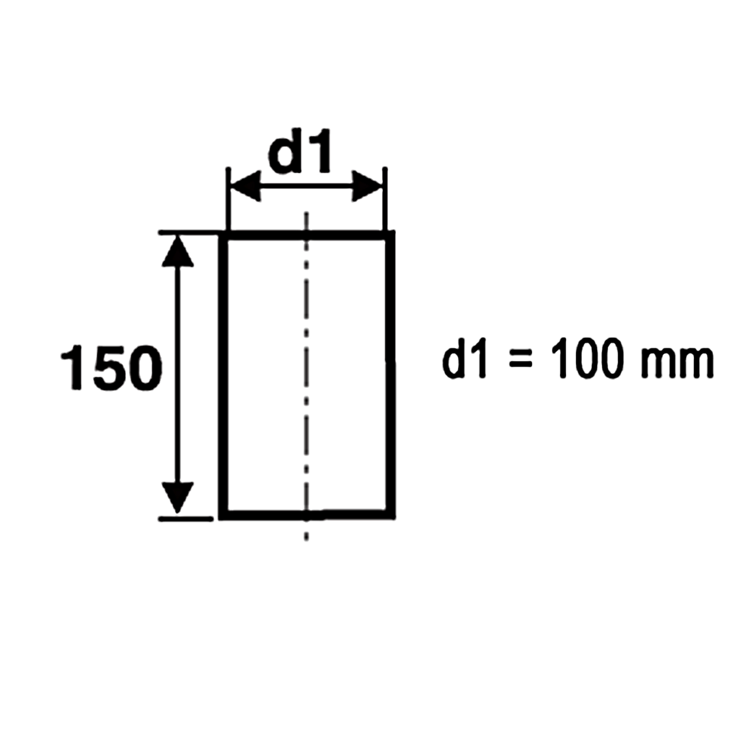 Raccord de conduit de fumée / tuyau de poêle 100 mm - Pièce de raccordement pour cheminée