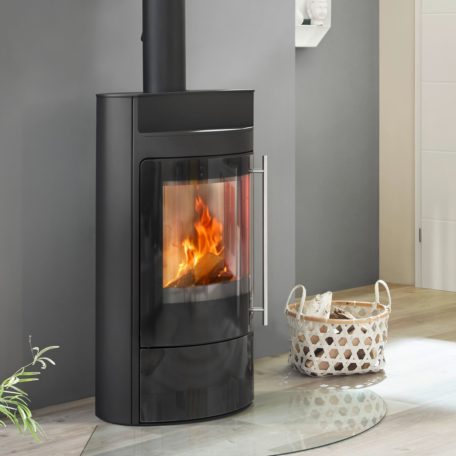 Olsberg Tecapa II PowerSystem Compact Poêle à bois Porte en verre