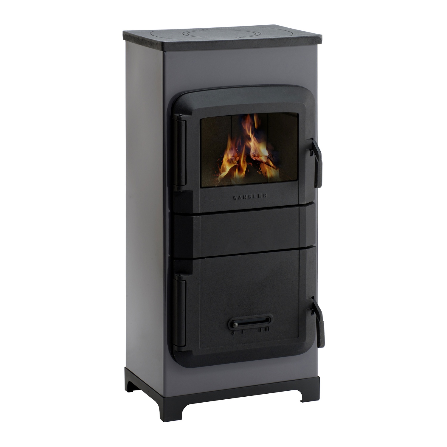 Wamsler chauffage d’appoint RH-8F pierre naturelle avec feu continu/automatique