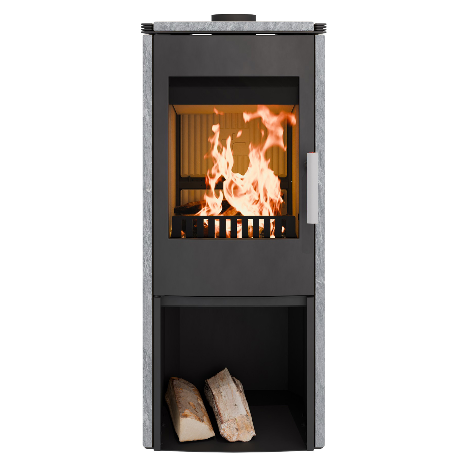 Haas + Sohn Montegrotto III Poêle à bois Noir / Serpentino