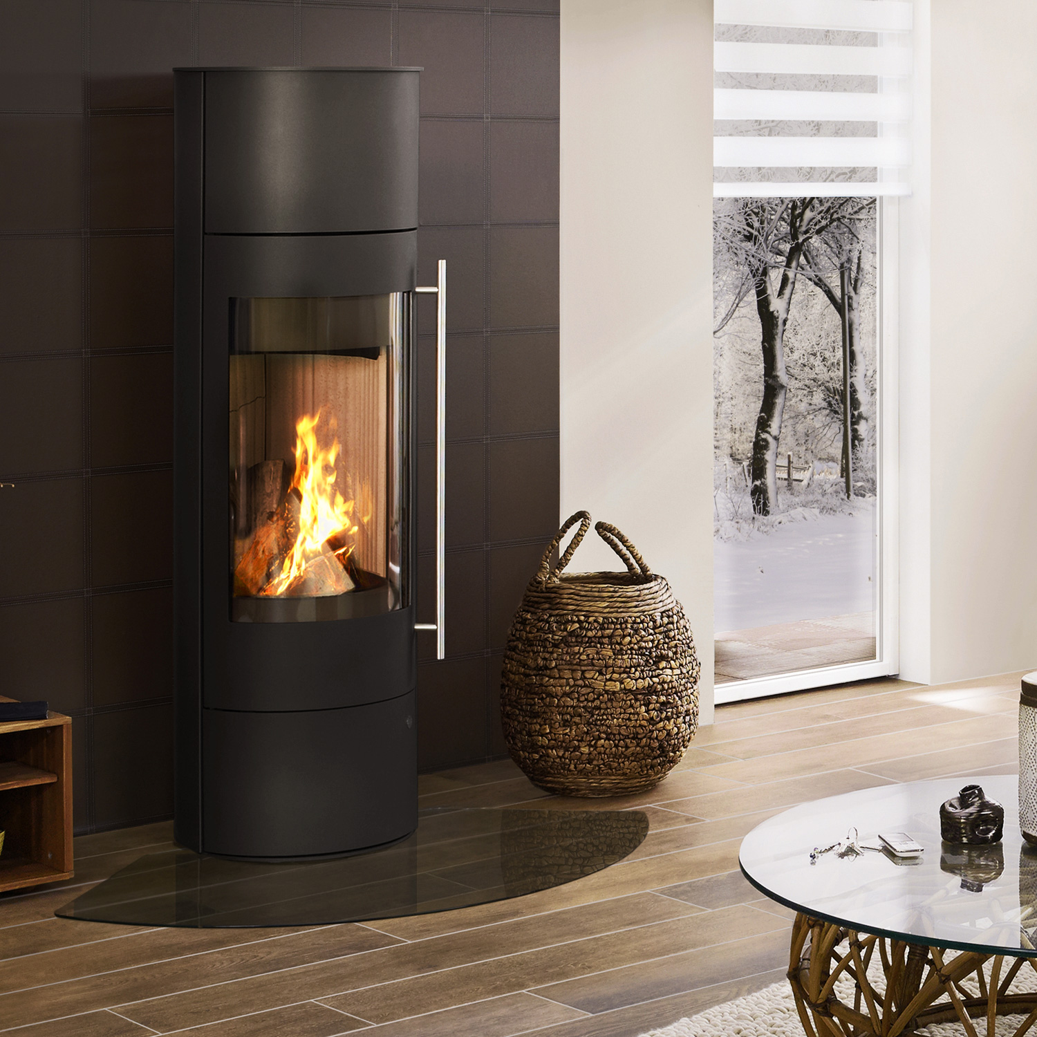Olsberg Palena PowerBloc! Poêle à bois compact en acier noir