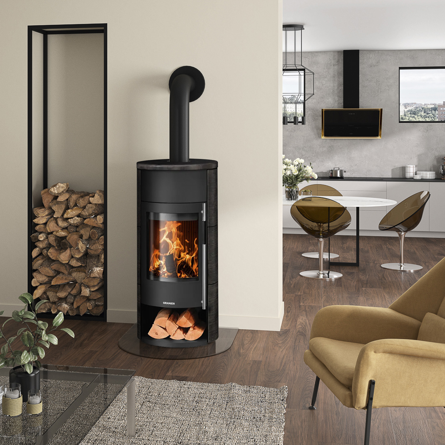 Oranier Polar Neo Aqua wasserführender Kaminofen