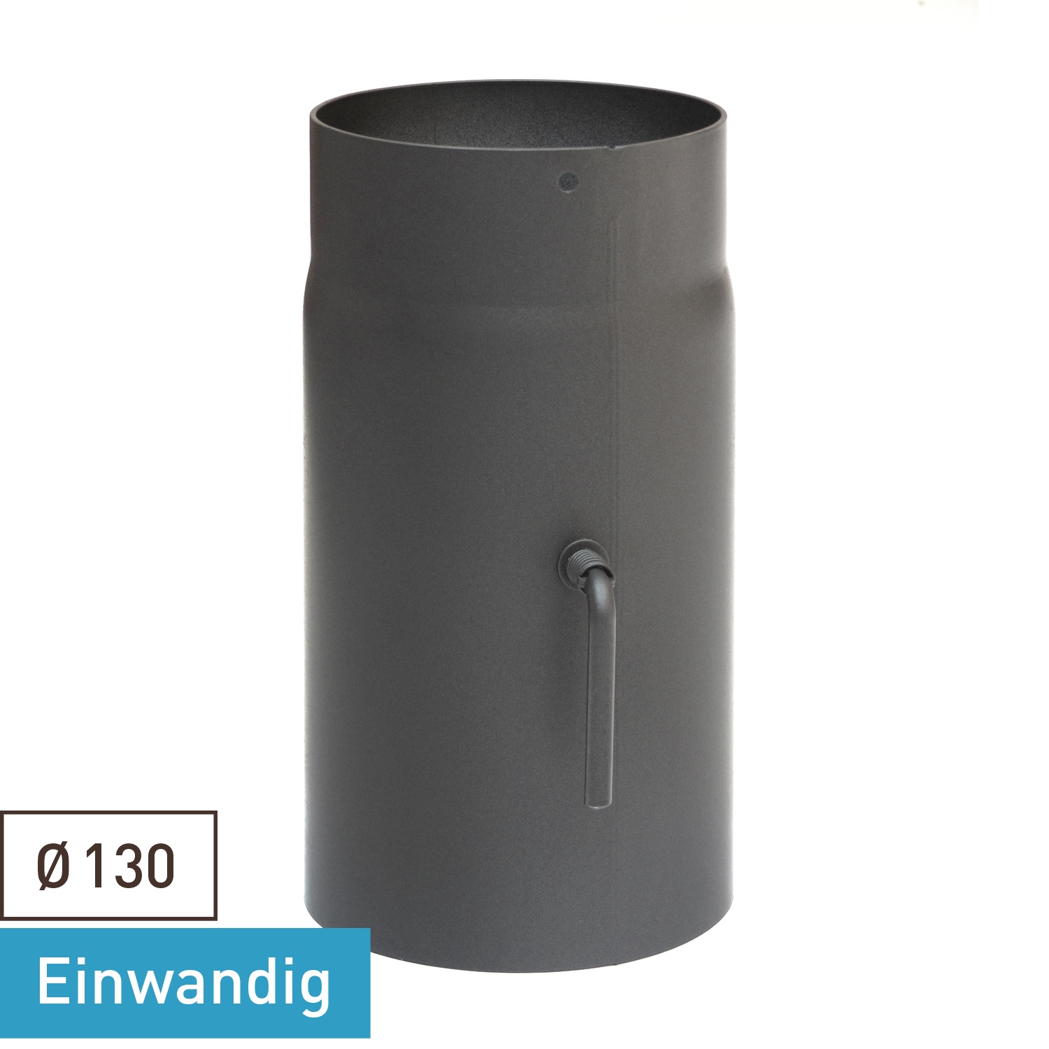 Raik Basic régulation de tirage 130mm gris fonte L: 250mm pour tuyau de fumée / conduit de fumée