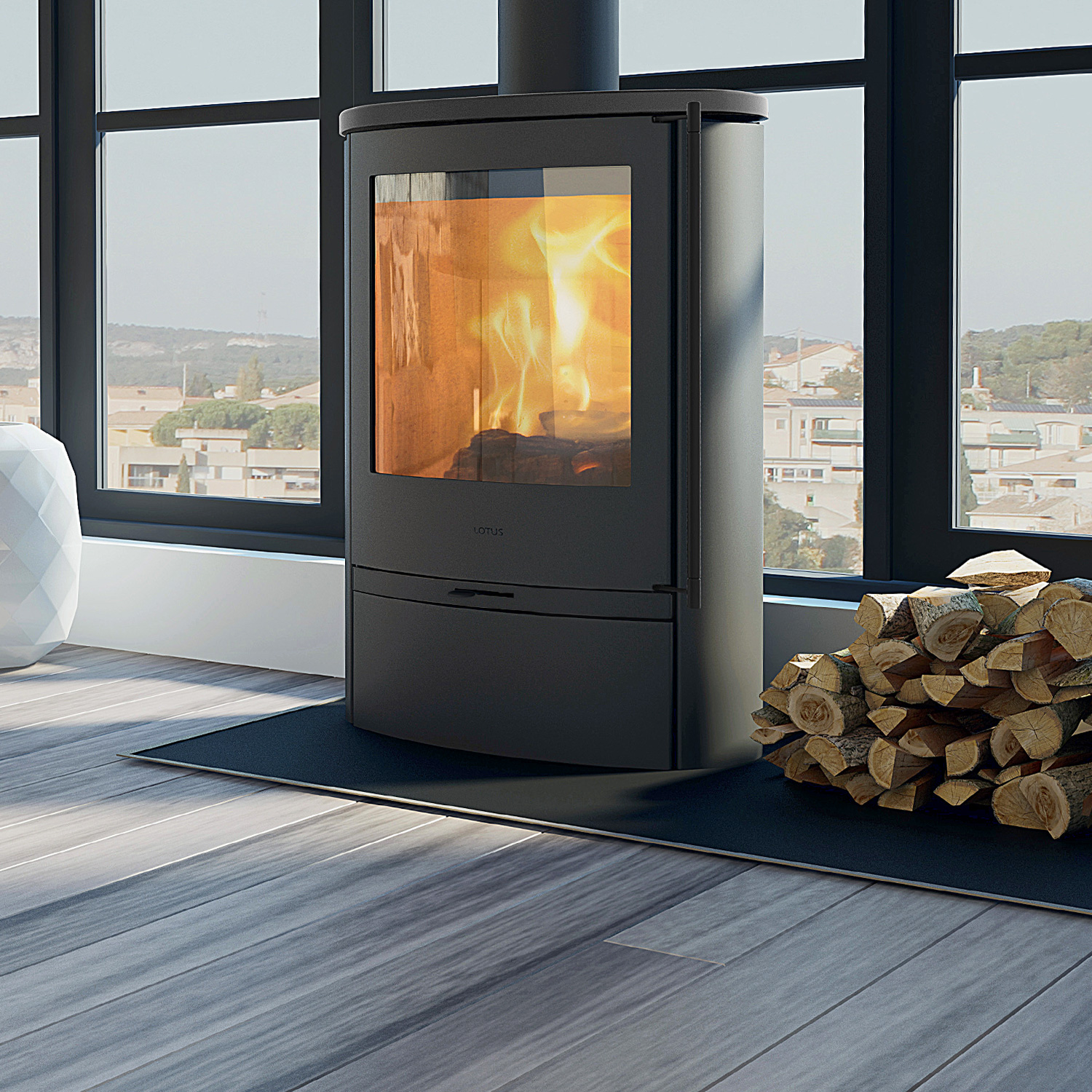 Lotus Jubilee 35 poêle à bois noir