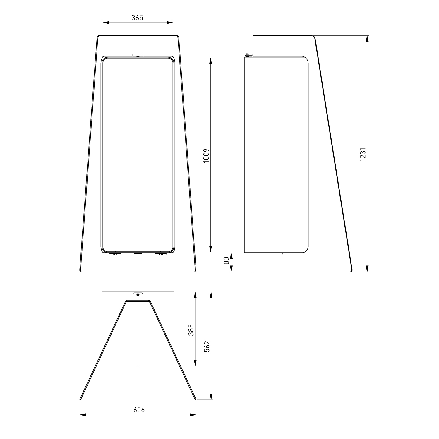 HS Flamingo Deluxe 3 Étagère en bois Rouge