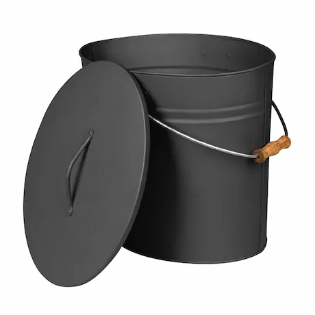 Seau à cendres galvanisé anthracite de raik
