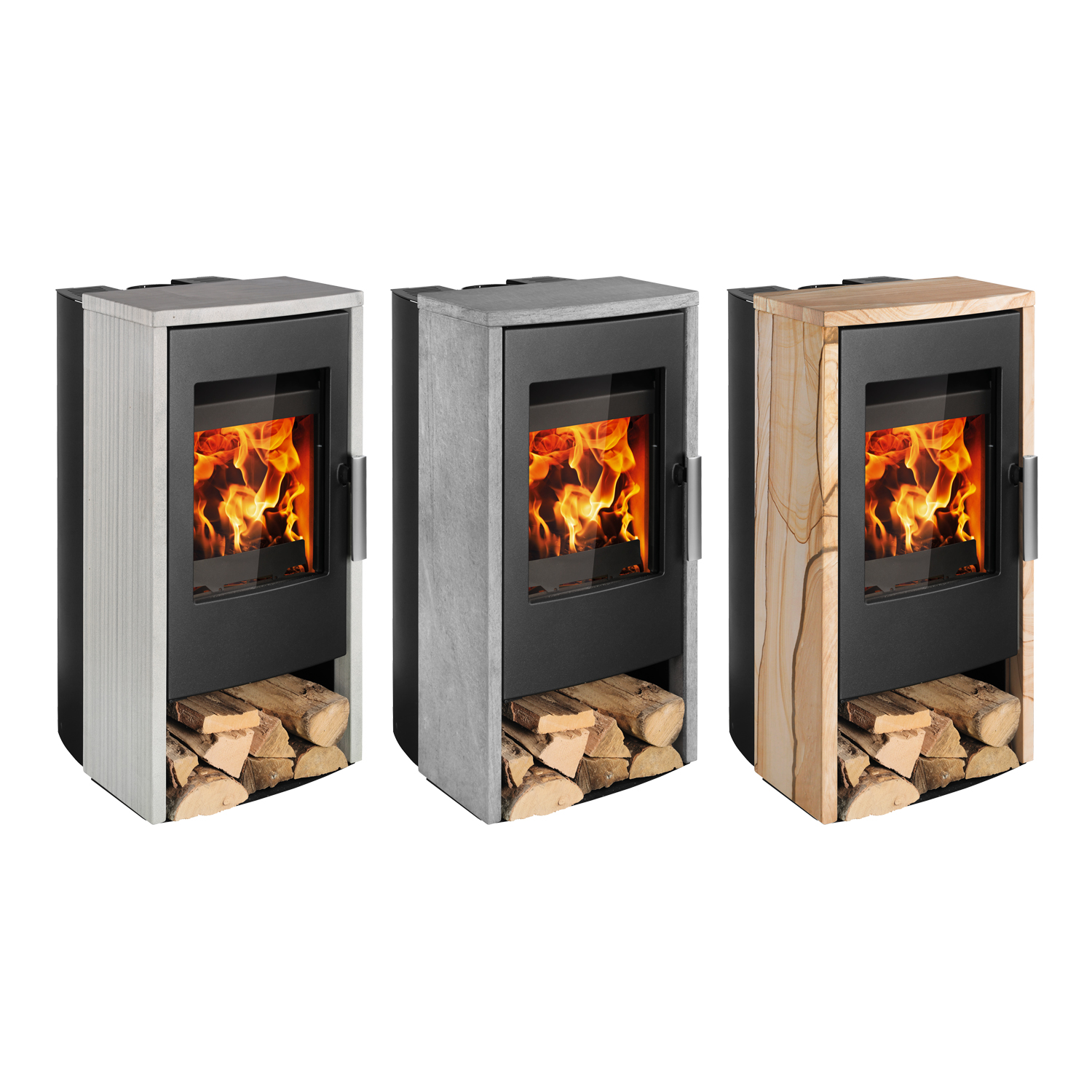 Haas+Sohn Rubus easy Poêle à bois Noir / Woodstone