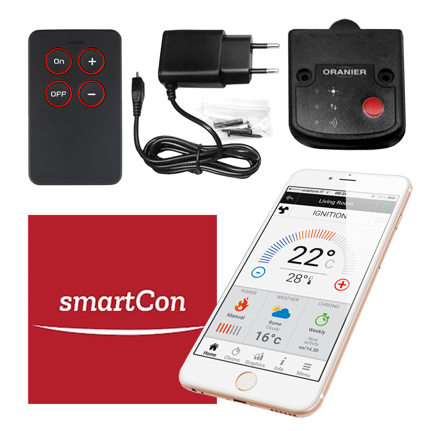 Justus smartCon-WiFi-Modul App pour poêles à granulés