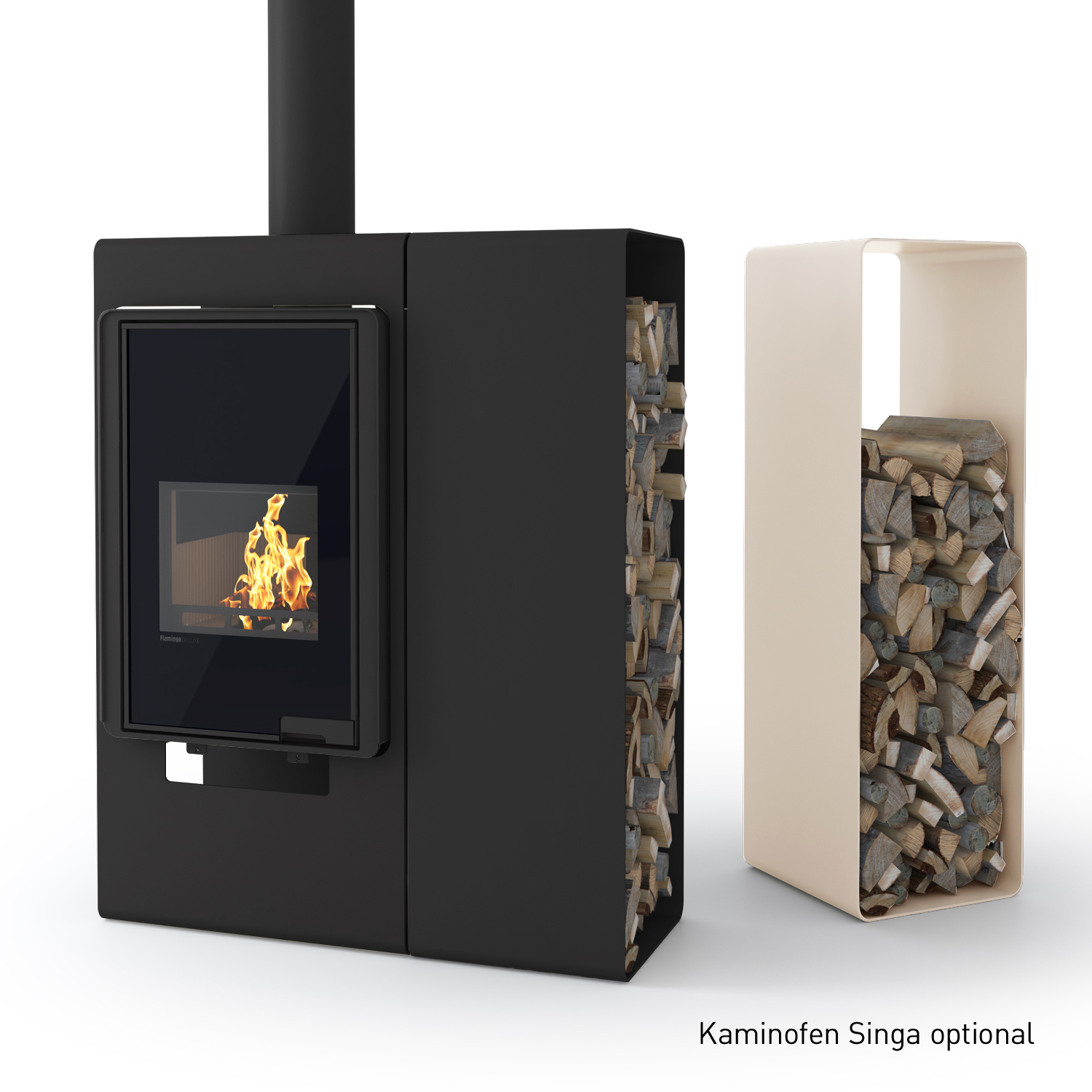 HS Flamingo Deluxe 2 étagère en bois crème