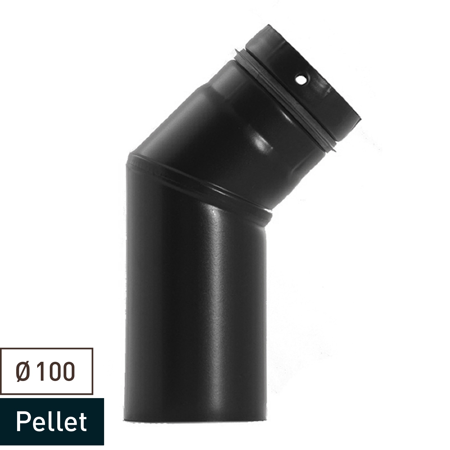 Coude de conduit de fumée / tuyau de poêle Raik 100 mm - 45°