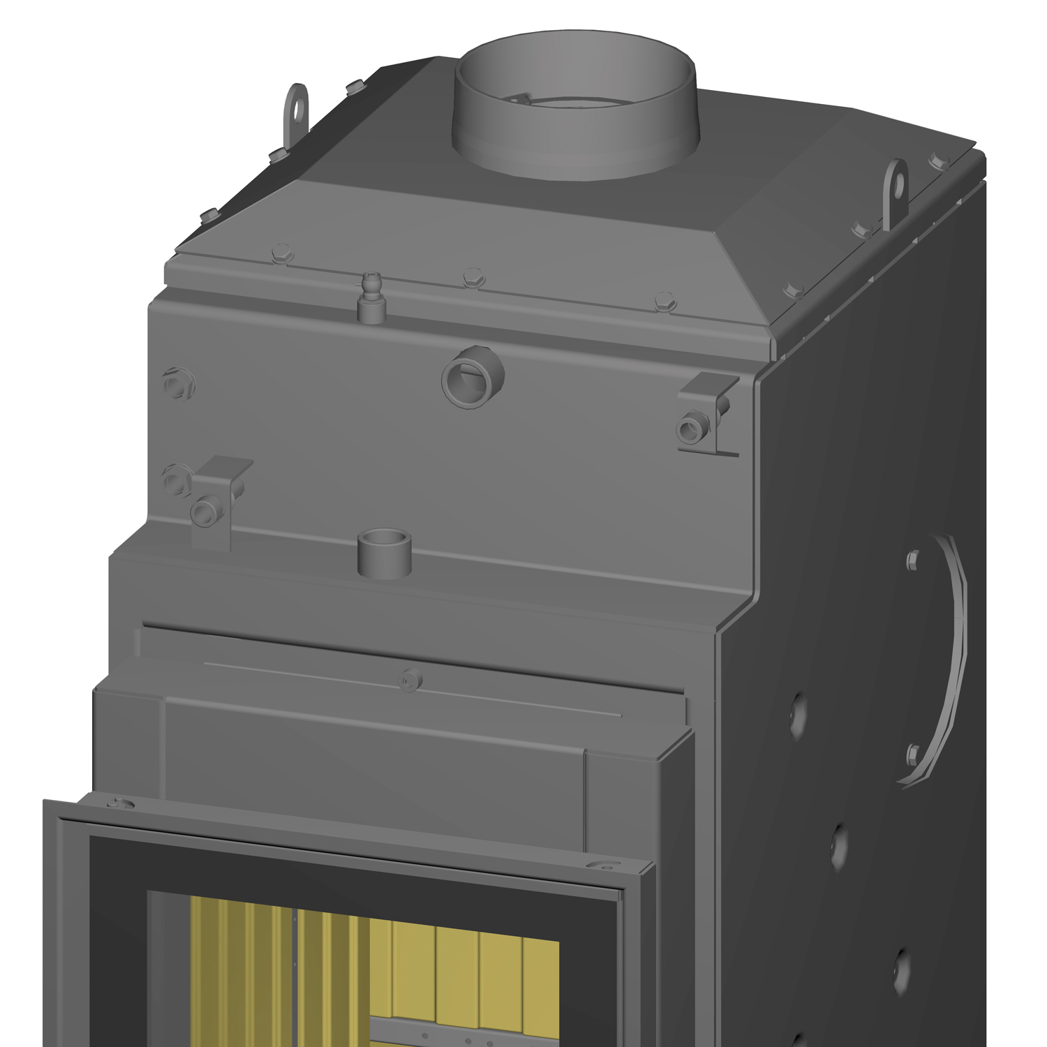 Spartherm Nova E H2O Insert de cheminée avec circulation d'eau 45 cm à gauche