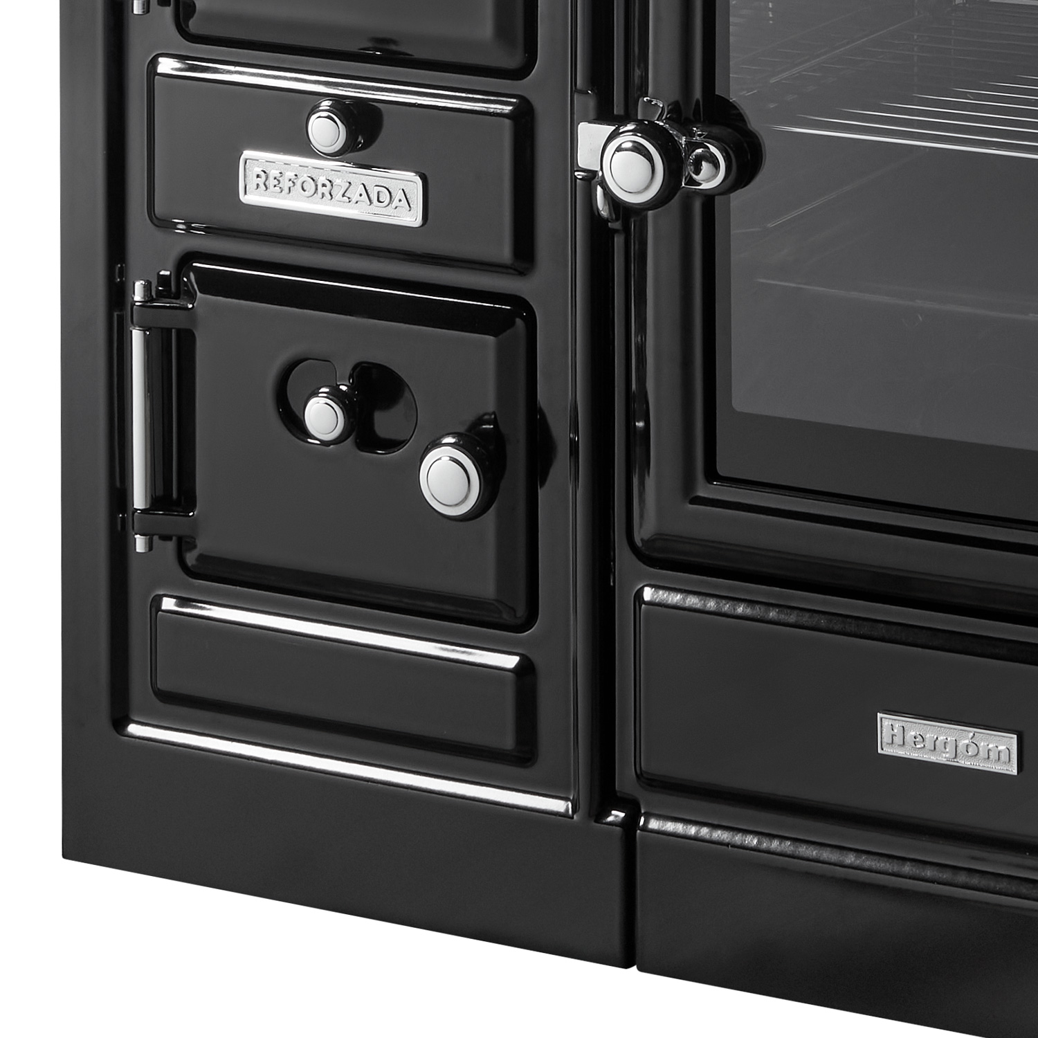 Hergom Saja 7/90 SE Cuisinière en fonte noire