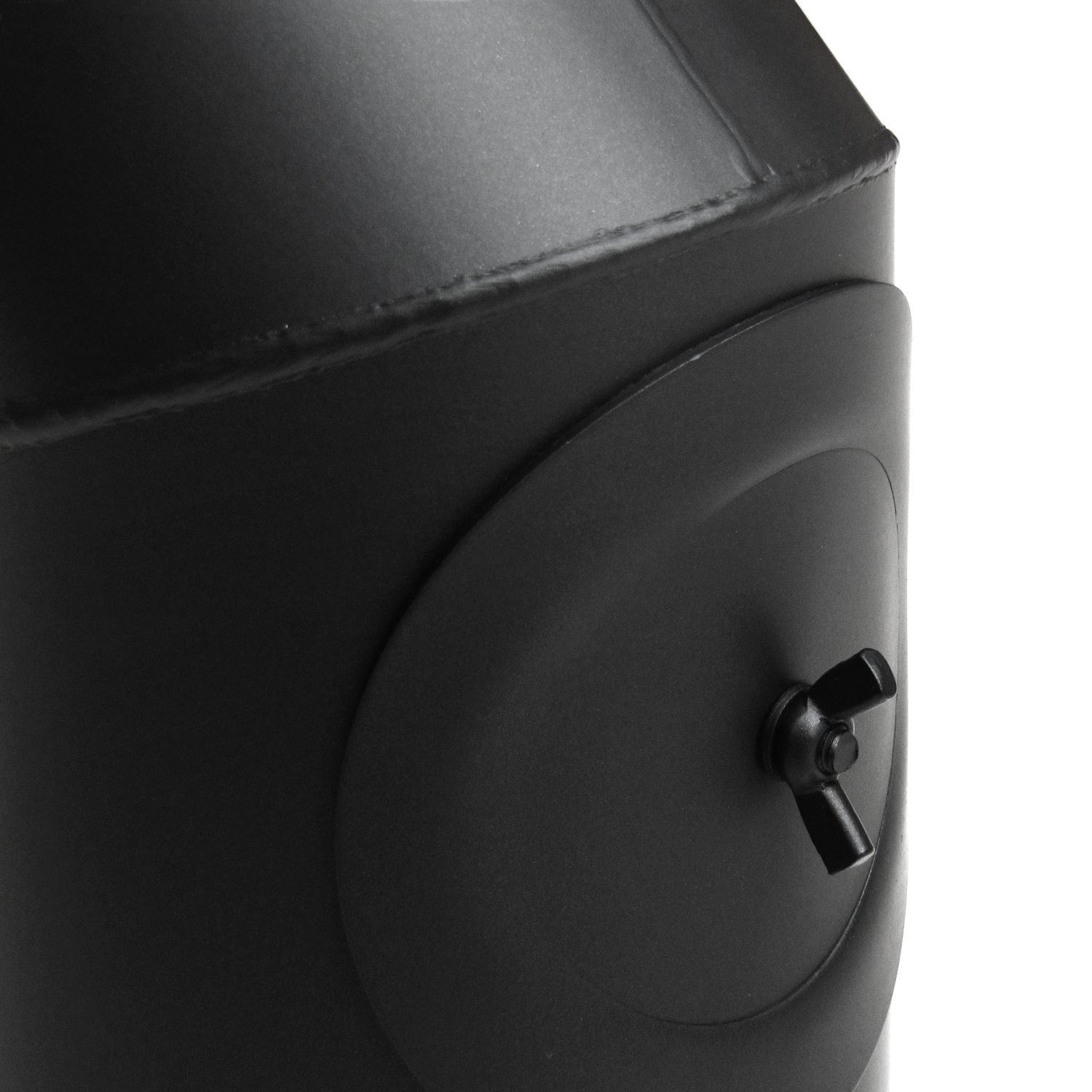 Coude de conduit de fumée Raik / Tuyau de poêle 200mm - 45° avec ouverture de nettoyage noir