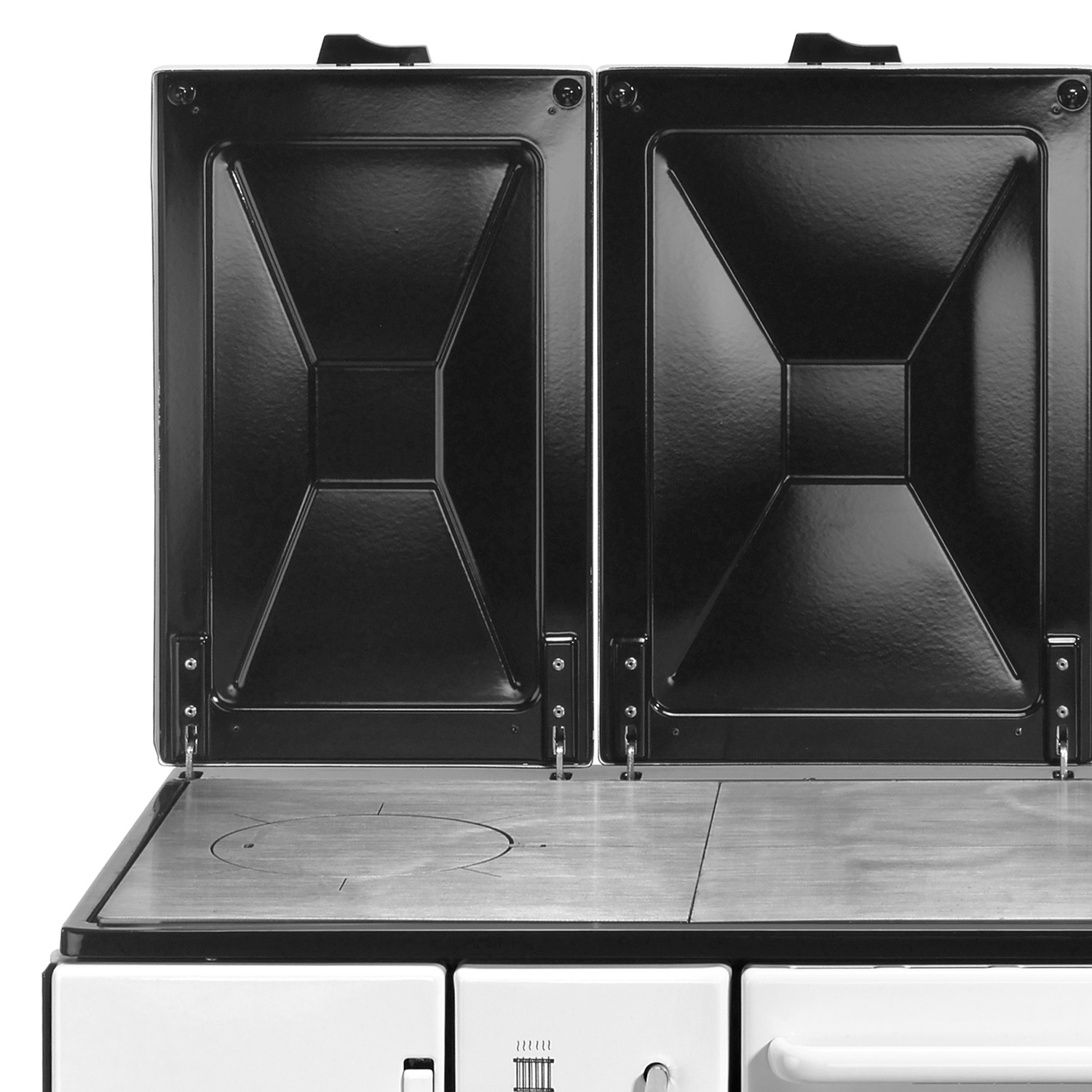 Wamsler K 178 Poêle de cuisine avec échangeur d'eau Blanc Tuyau de fumée à droite