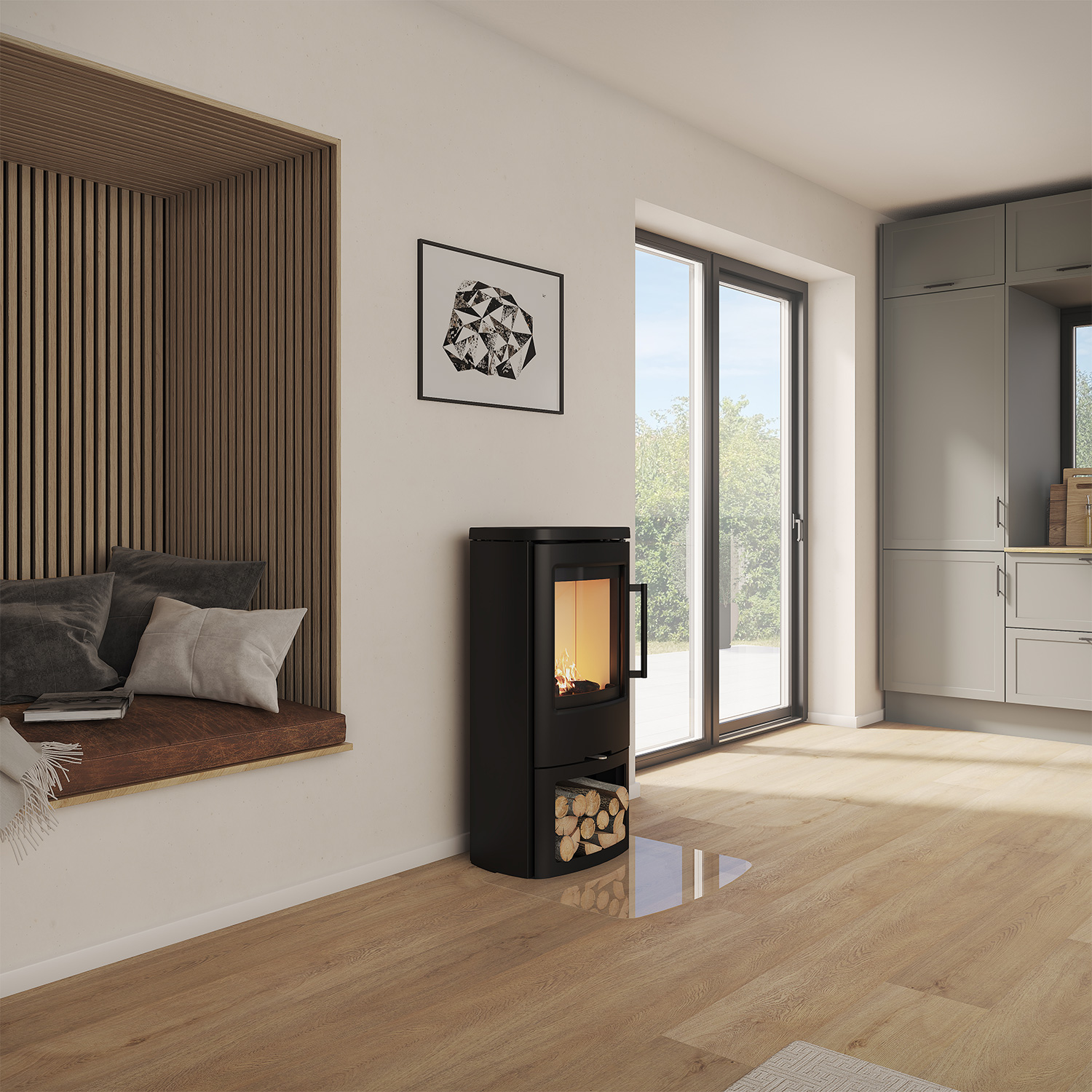 Poêle à bois TermaTech TT44 Acier Noir