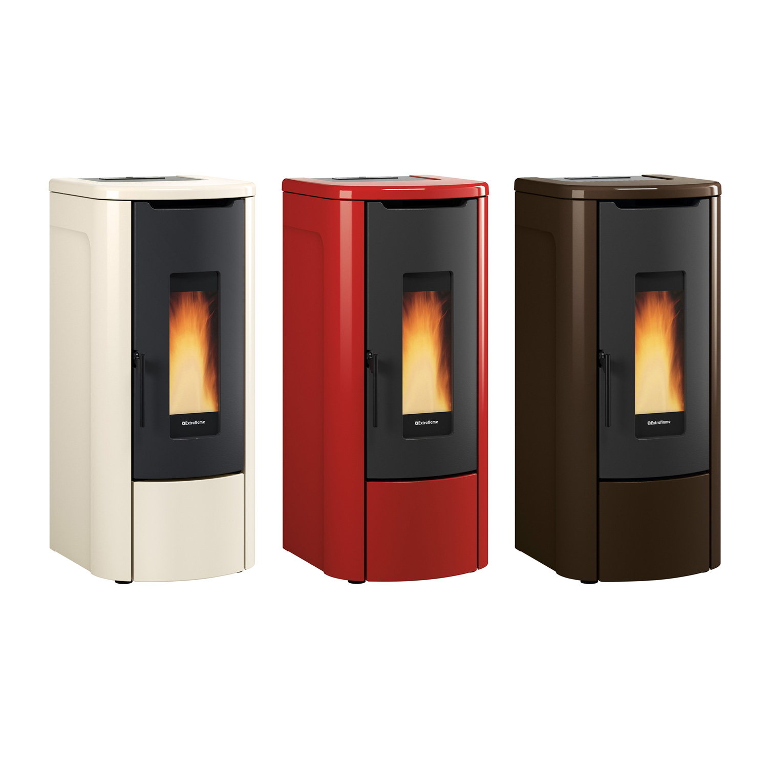 Extraflame Evolution Line Rosanna Idro Poêle à granulés bouilleur Acier Bronze