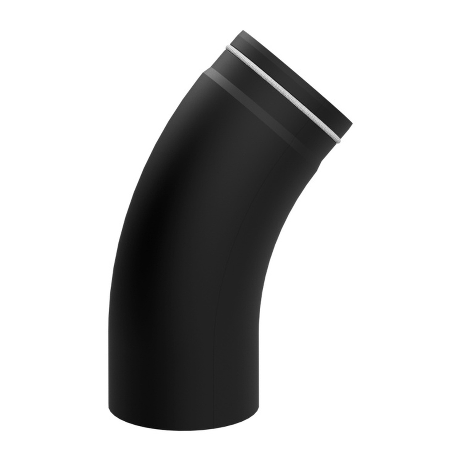 Raik Bogen LS diamètre 150/45° rétréci lisse noir