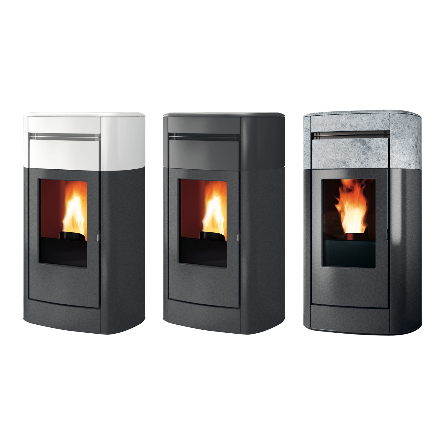 Edilkamin Vyda EVO poêle à granulés céramique blanc mat Edilkamin Vyda EVO poêle à granulés céramique blanc mat