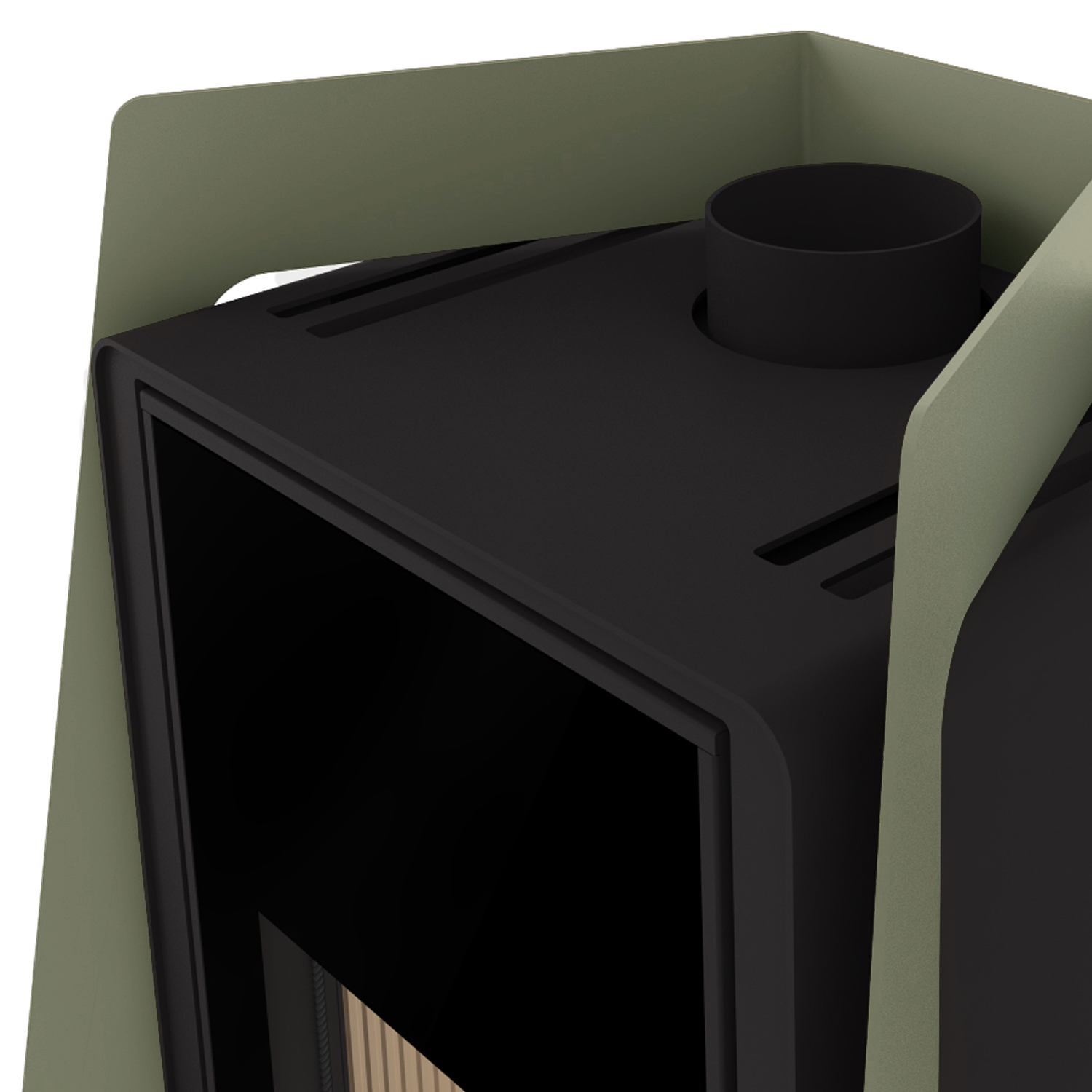 Poêle à bois HS Flamingo Deluxe Island Olive