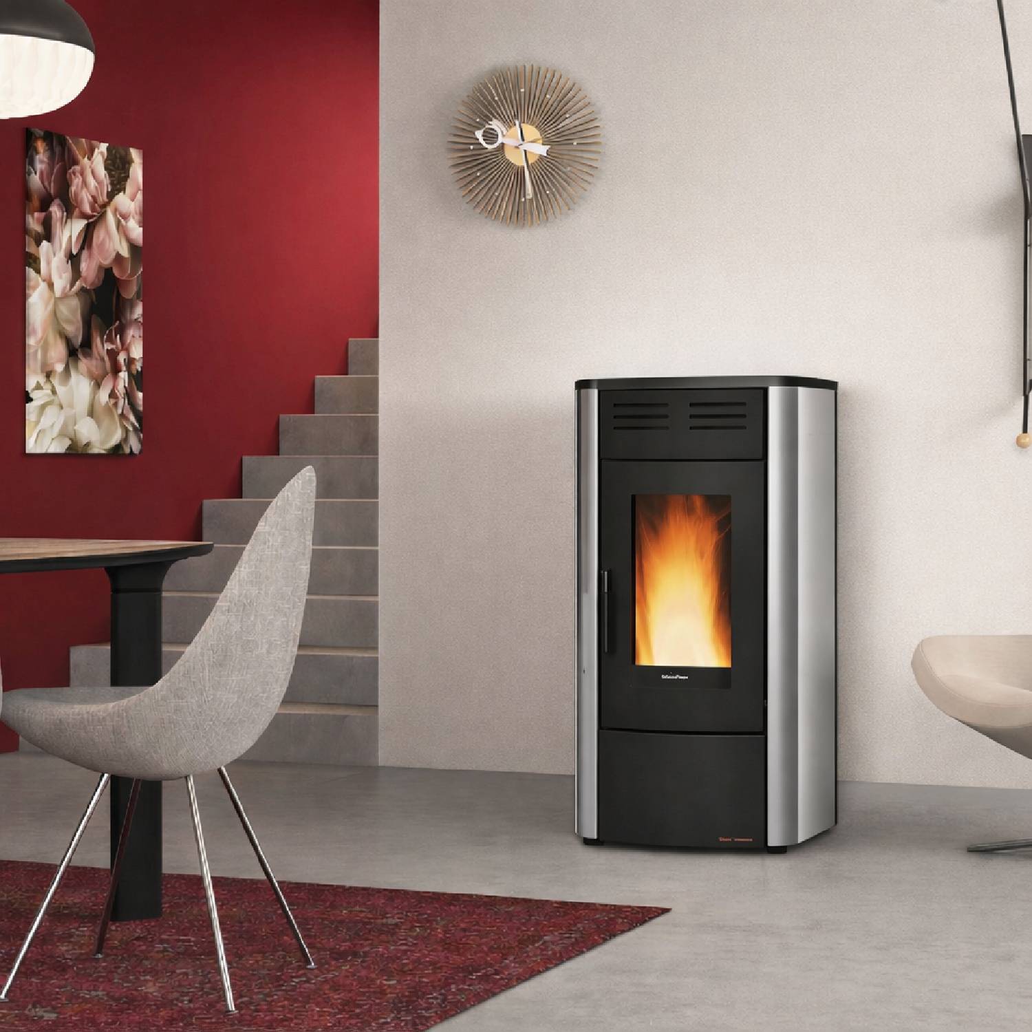 Extraflame RAFFAELLA IDRO H18 5.0.16 - Gris poêle à granulés bouilleur