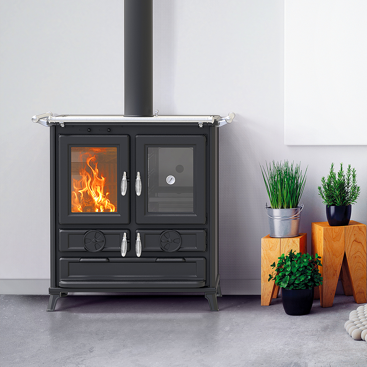 Thermorossi cuisinière à bois Klaretta Evo6