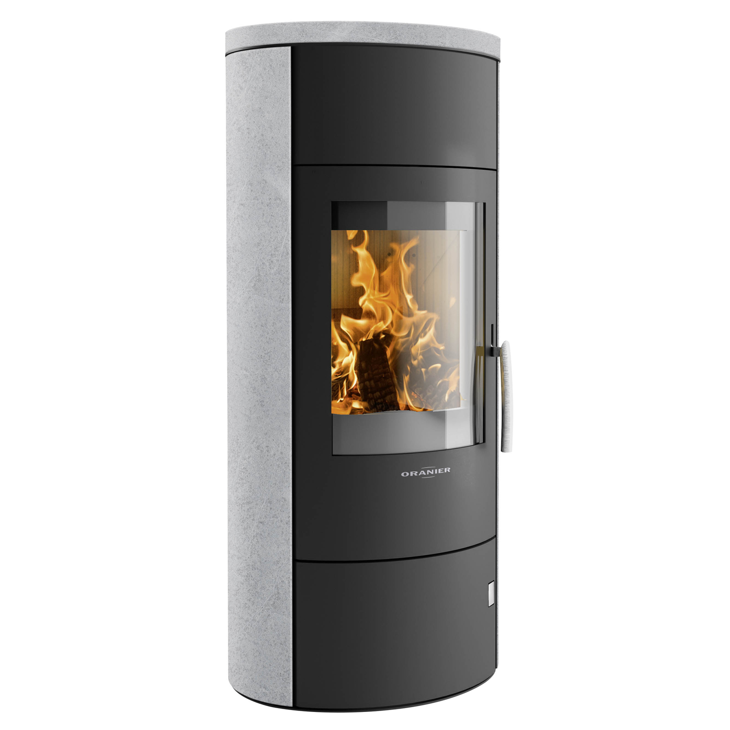 Oranier Polar W+ 2.0 Poêle à bois Acier Noir / Pierre ollaire