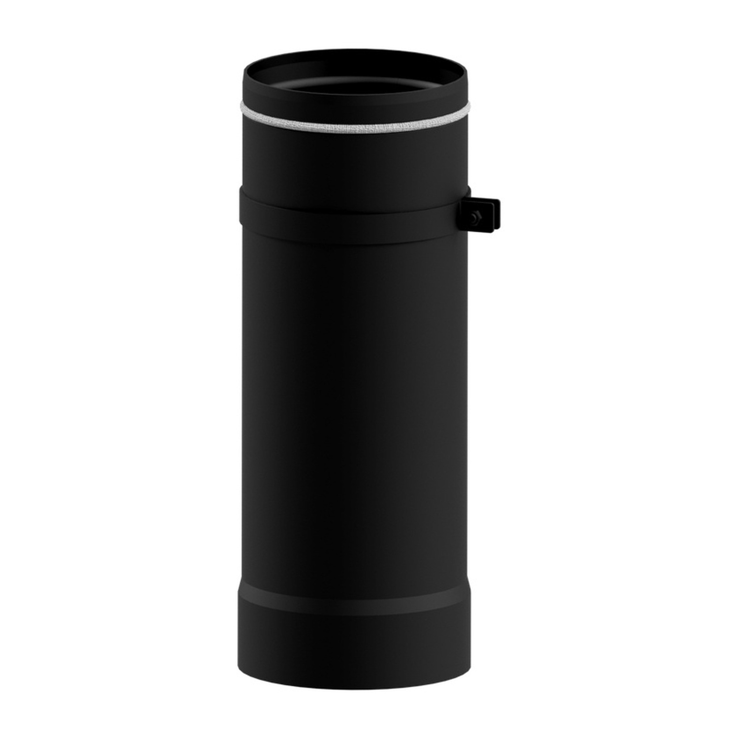 Raik Lifestyle télé-tuyau de fumée 150mm noir L: 400mm avec bague de serrage pour tuyau de fumée / conduit de fumée