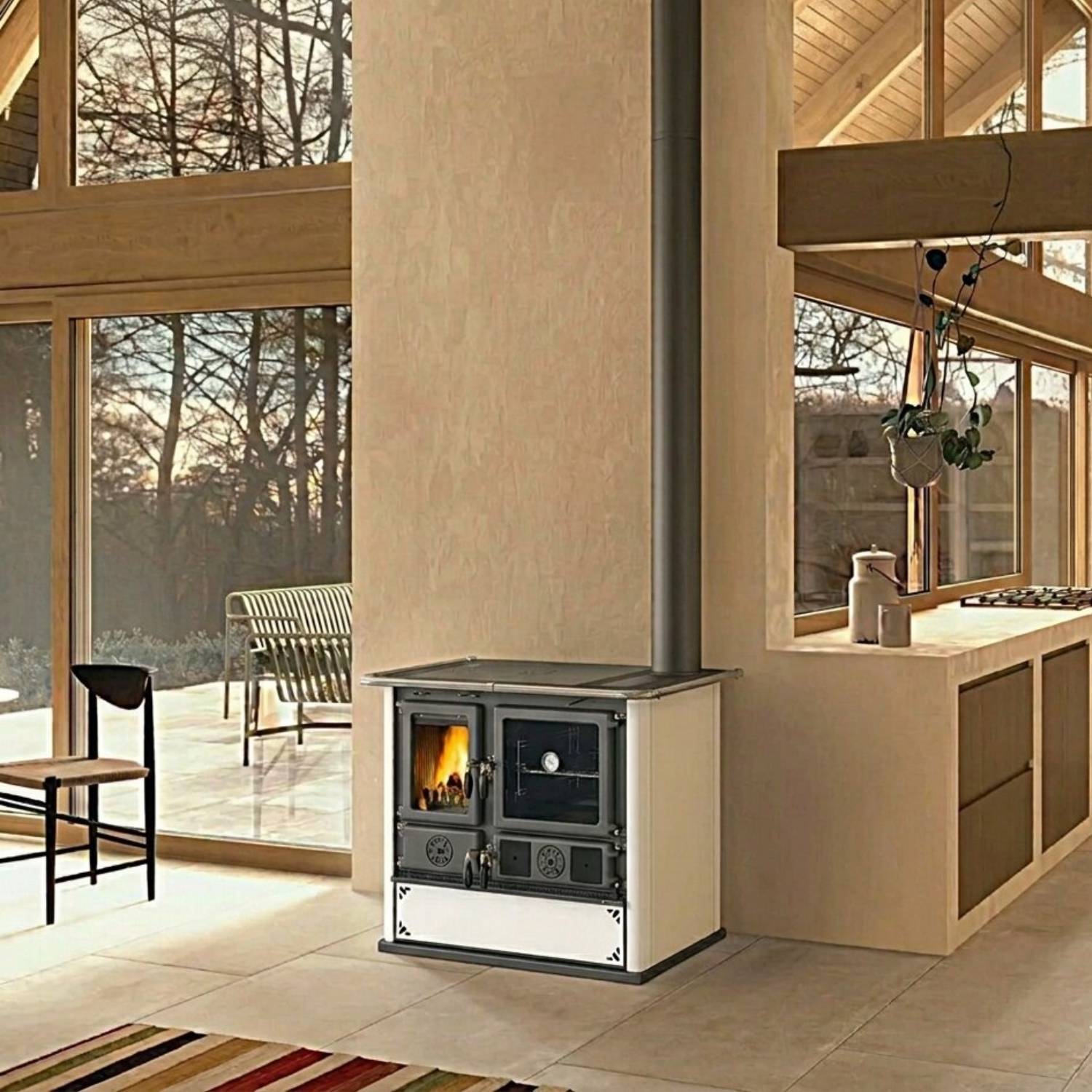 La Nordica ROSA.16 STEEL - Anthracite Noir cuisinière à bois