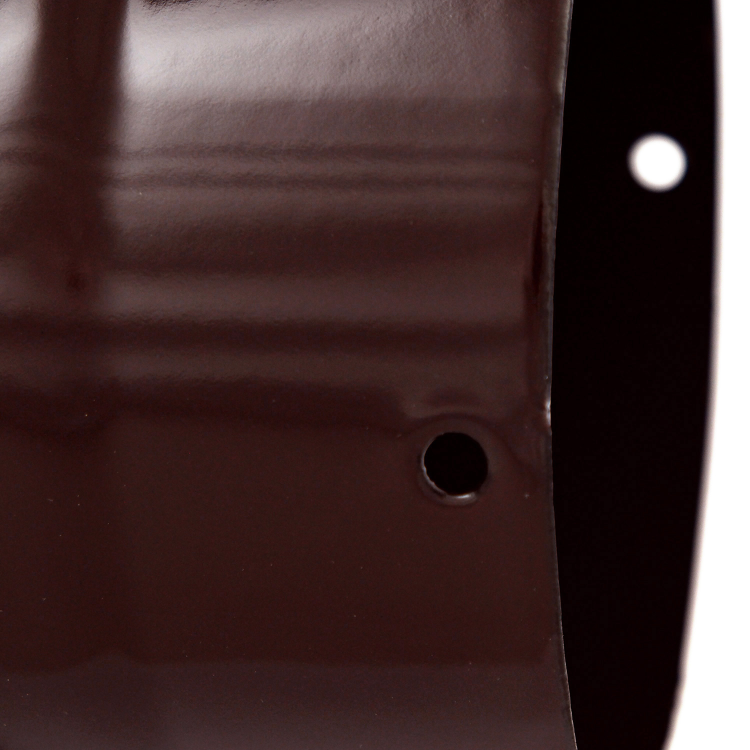 Coude de tuyau de poêle émaillé 150 mm - Coude à 90° nervuré marron