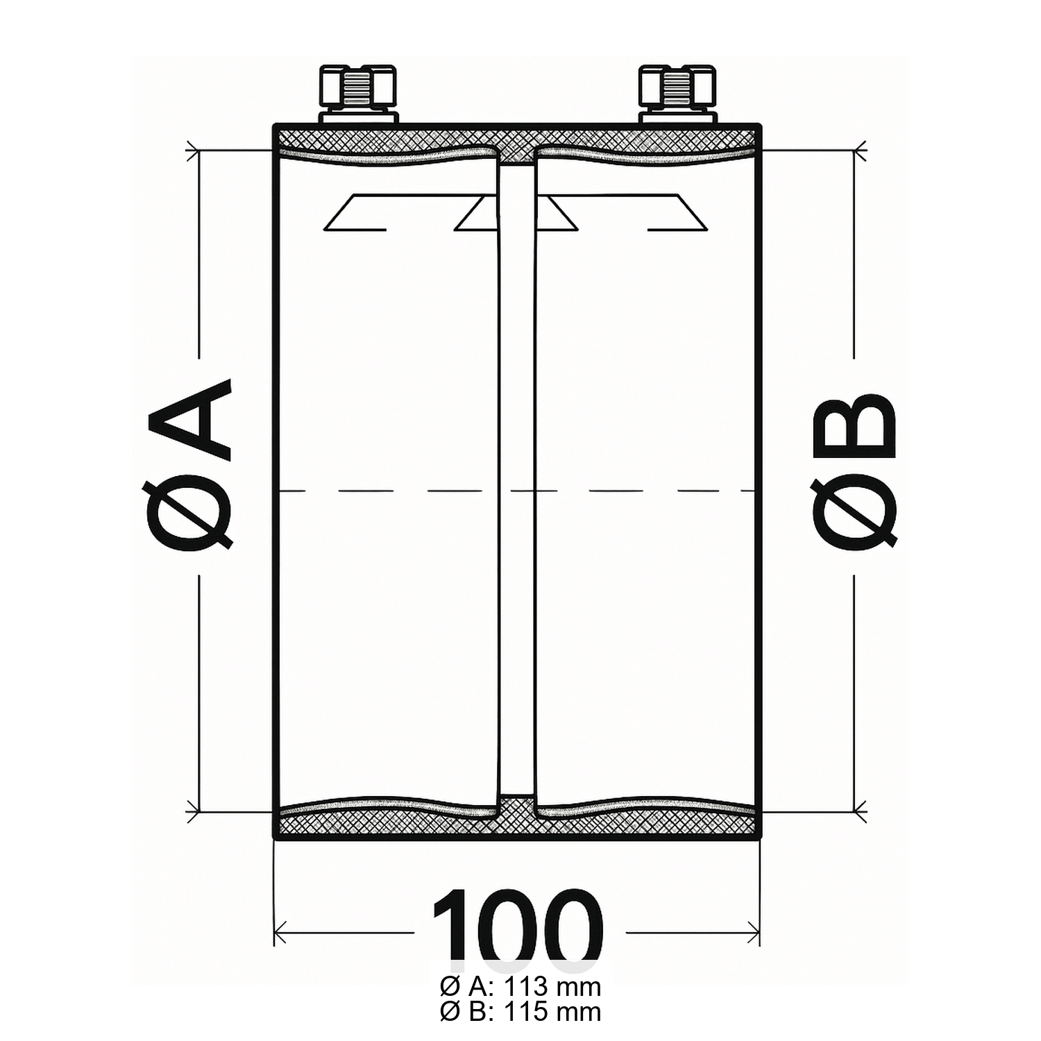 Schiedel absorbeur de bruit solidien Ø113 mm pour huile/gaz mat