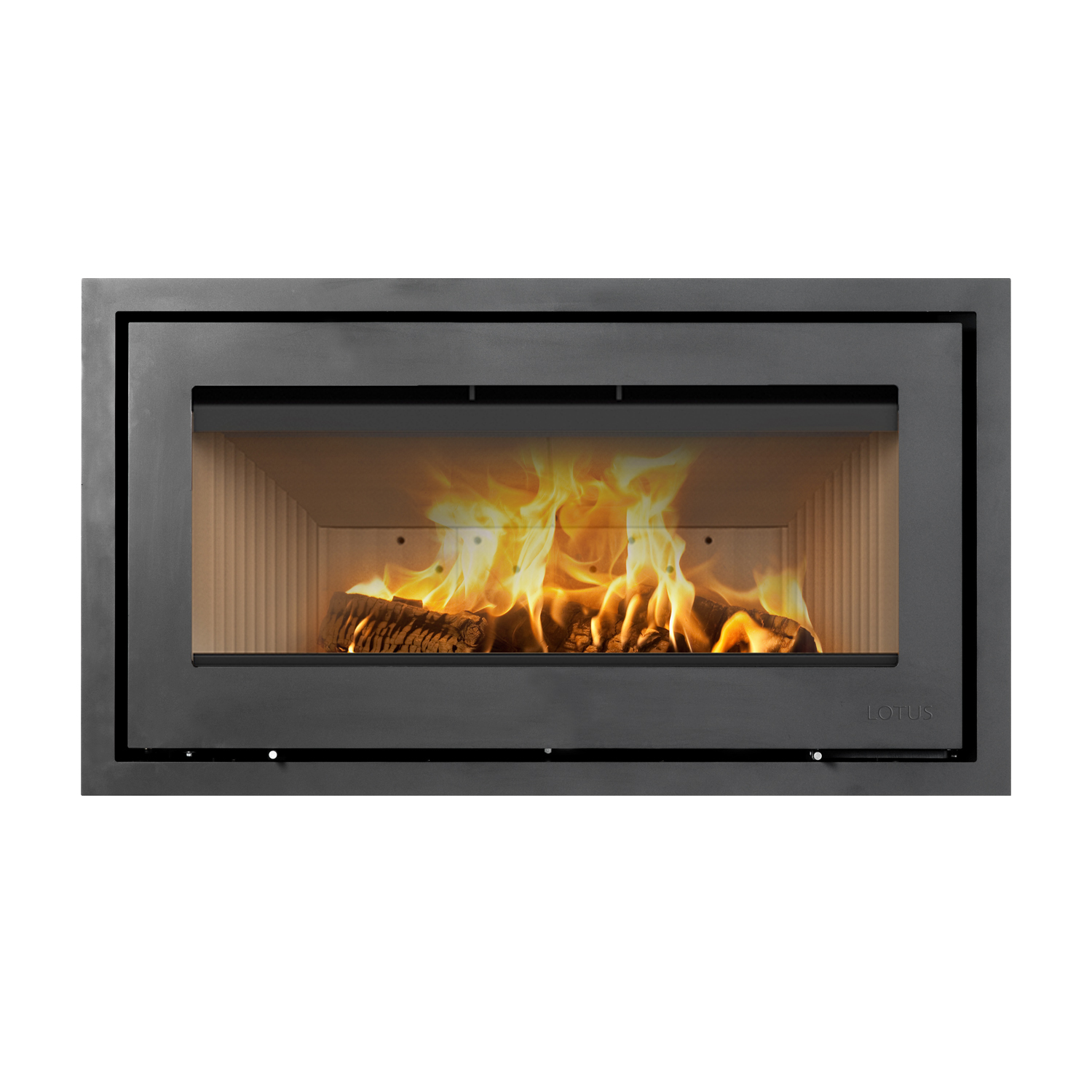 Lotus H470 W insert de cheminée à bois bouilleur Gris / Charnières à droite